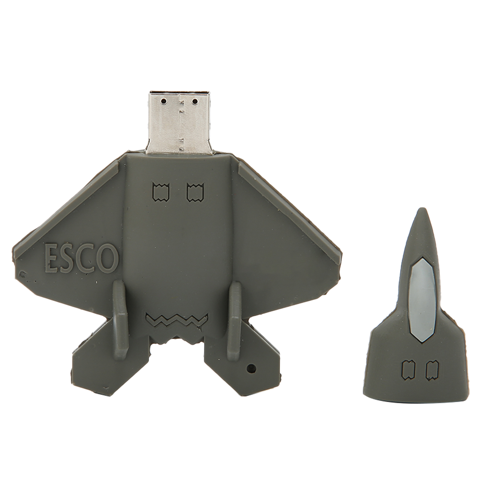 Grauer Usb-stick In Form Einer Comic-kämpferin, 16 Gb, Zum Speichern Und Teilen Von Dateien.