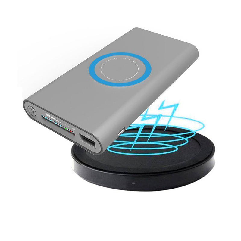 Diy-usb-c-powerbank-gehäuse Mit Kabelloser Ladefunktion, Diy-powerbank-kit Für 10.000 Mah Lithium-ionen-akku (grau)