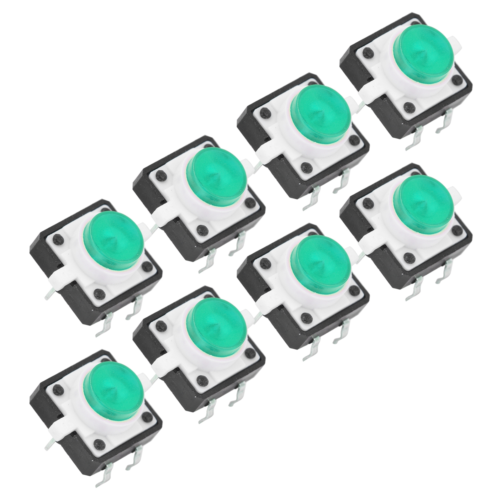 Packung Mit 20 Led-touch-tastern (momentanfunktion), 12 X 12 X 7,3 Mm, Grün