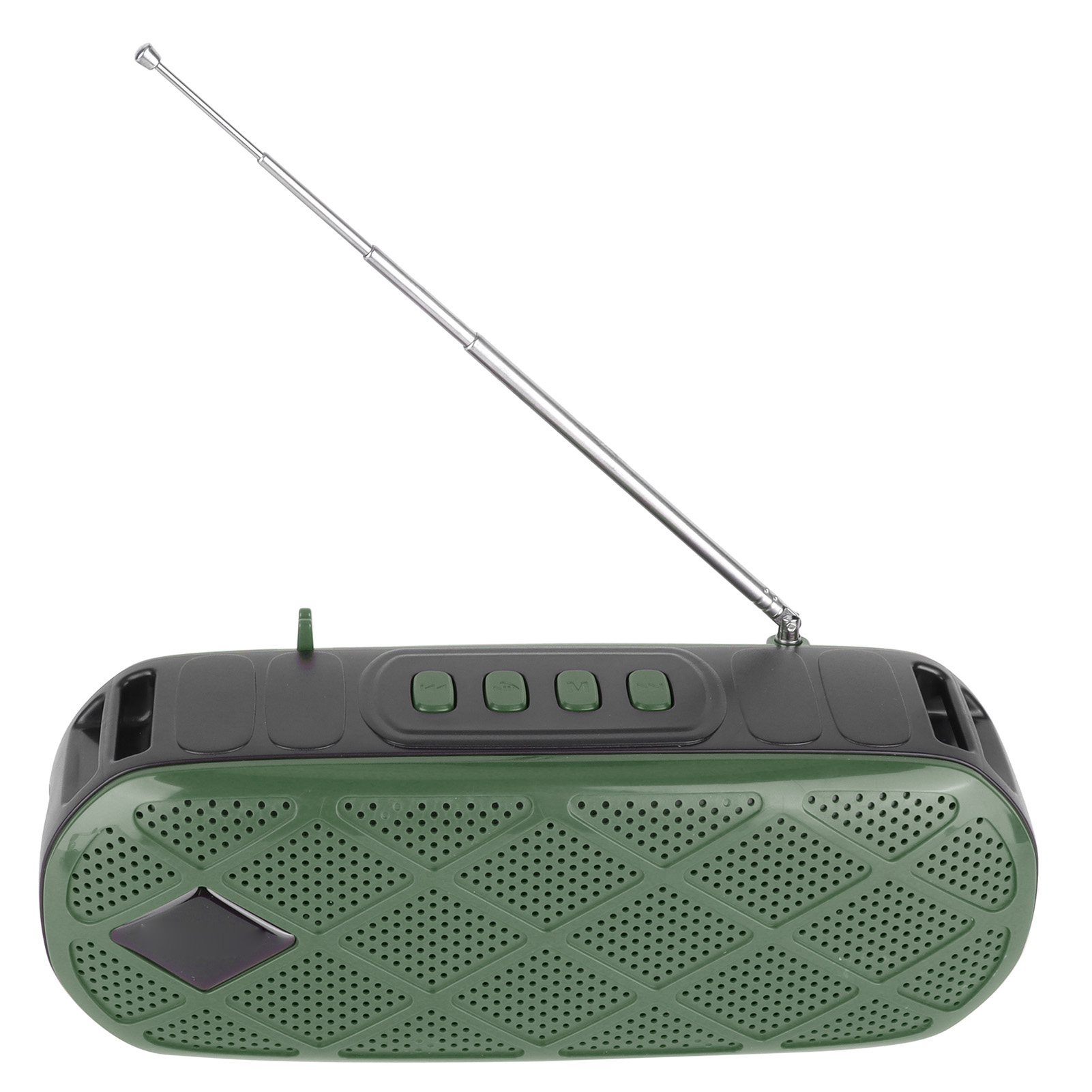 Tragbarer, Solarbetriebener Bluetooth-lautsprecher Für Den Außenbereich Mit Taschenlampe Und Fm-radio (grün)