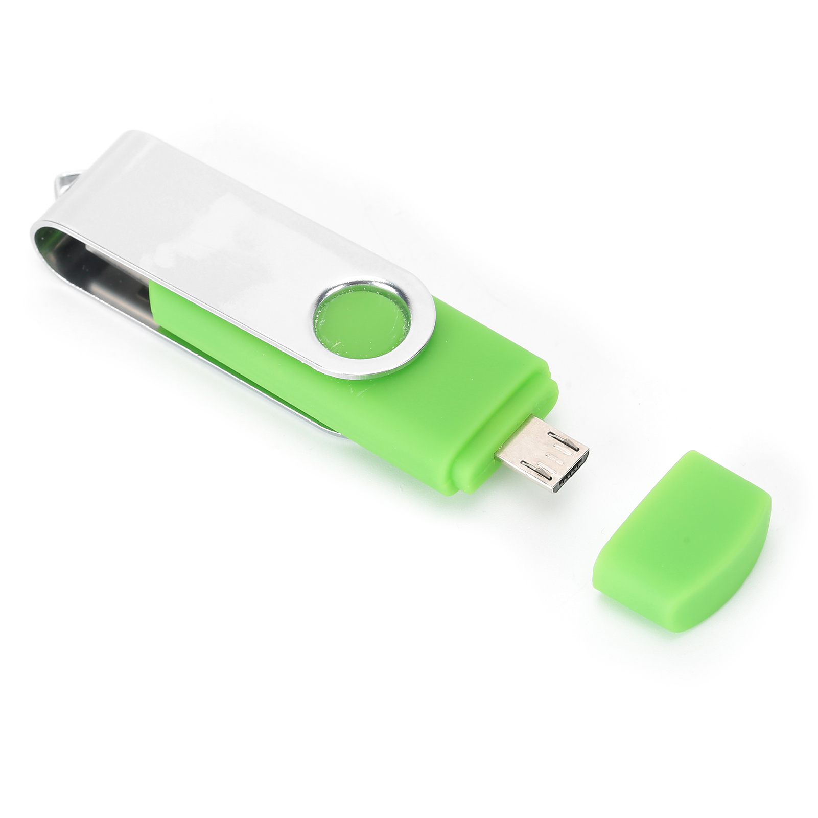 Hellgrüner Otg-usb-stick Mit Zwei Anschlüssen Für Handy Und Computer (2-in-1, 128 Gb)