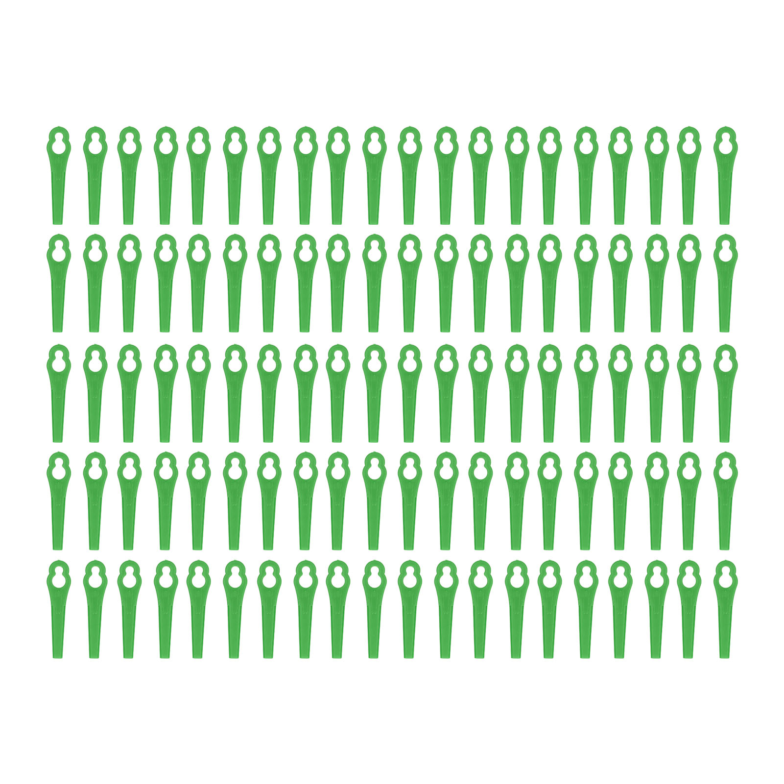 100 Schneidklingen Aus Kunststoff Für Rasenmäher, Garten- Und Schneidgeräte (grün)