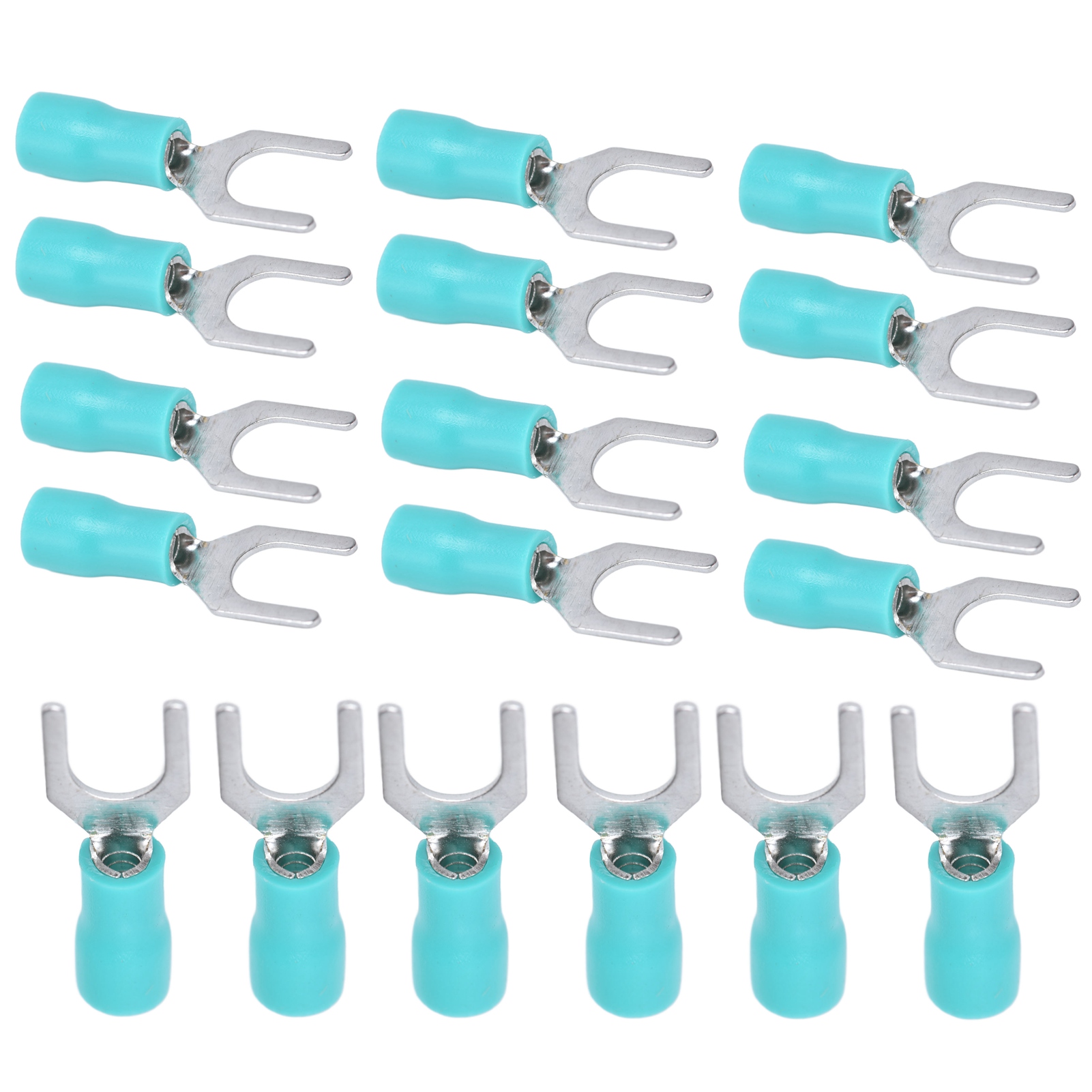 100 Pvc-kupfer-u-förmige Isolierte Gabelverbinder, Elektrische Crimp-anschlüsse Awg 22-16