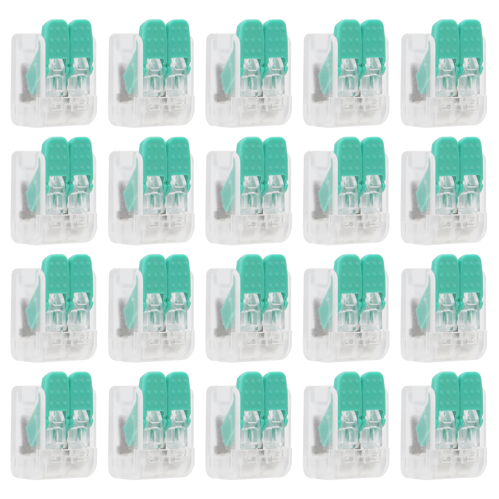 Packung Mit 20 Verbindern Für Gebäudebeleuchtung, Schraubenlose Schnellklemmen, Pct-662 Industriebedarf, Grün