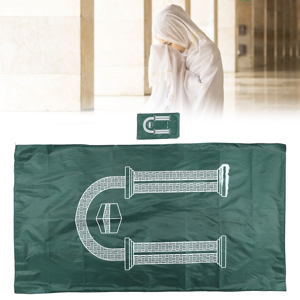 Tragbarer Rechteckiger Muslimischer Gebetsteppich Aus Wasserdichtem Stoff Für Zuhause Und Wohnzimmer (grün)