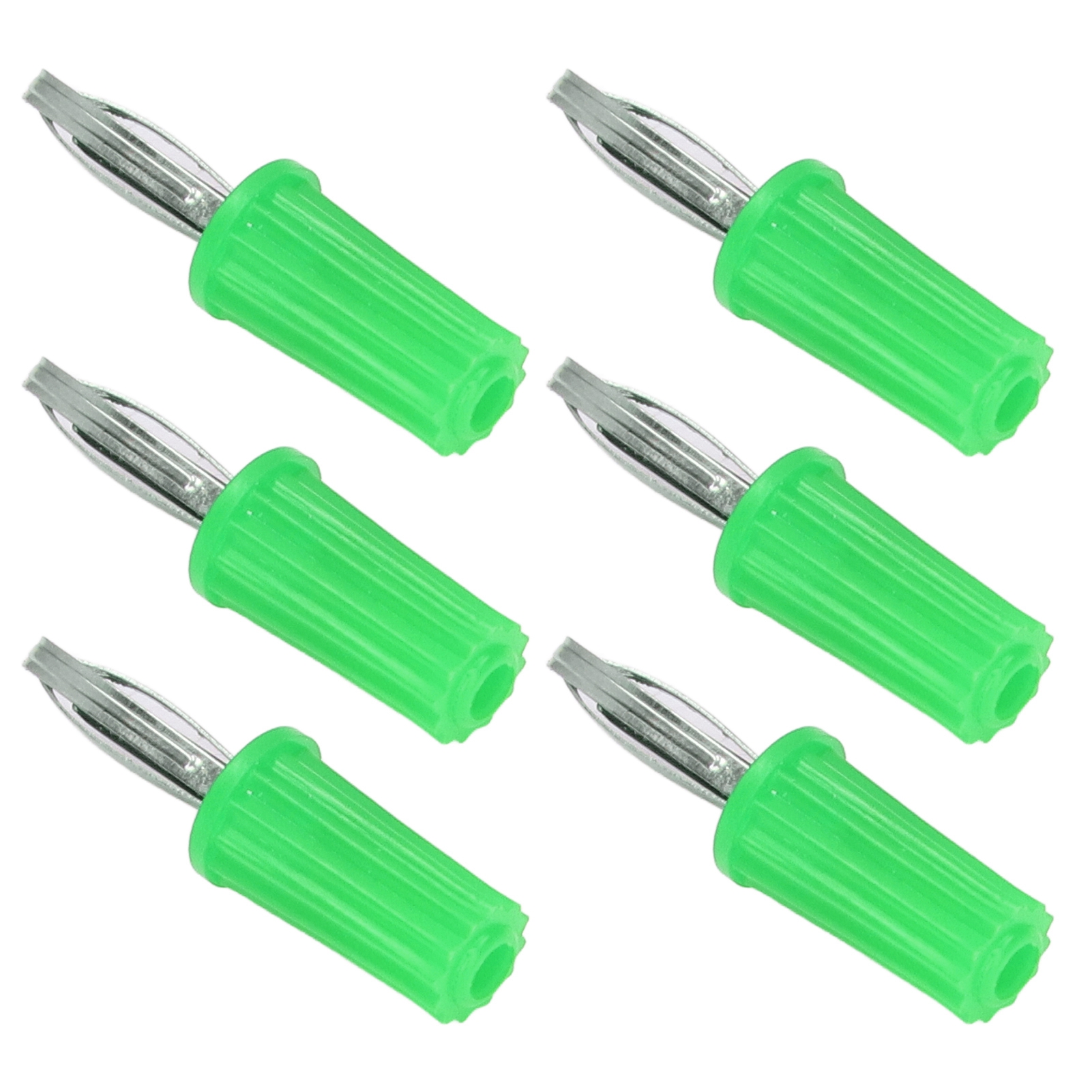 Packung Mit 100 Hochleistungs-bananensteckern (4 Mm) Aus Vernickeltem Abs-messing Für Elektrische Verbindungen – Grün
