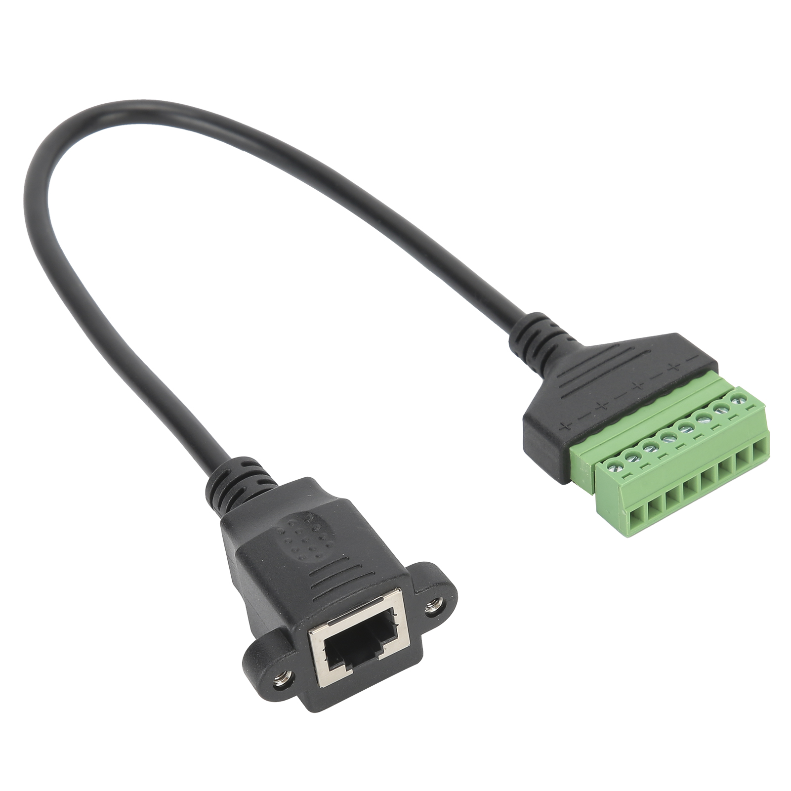 Kurzes Rj45-buchse-auf-8-pin-netzwerkadapterkabel, Lötfrei, Grün
