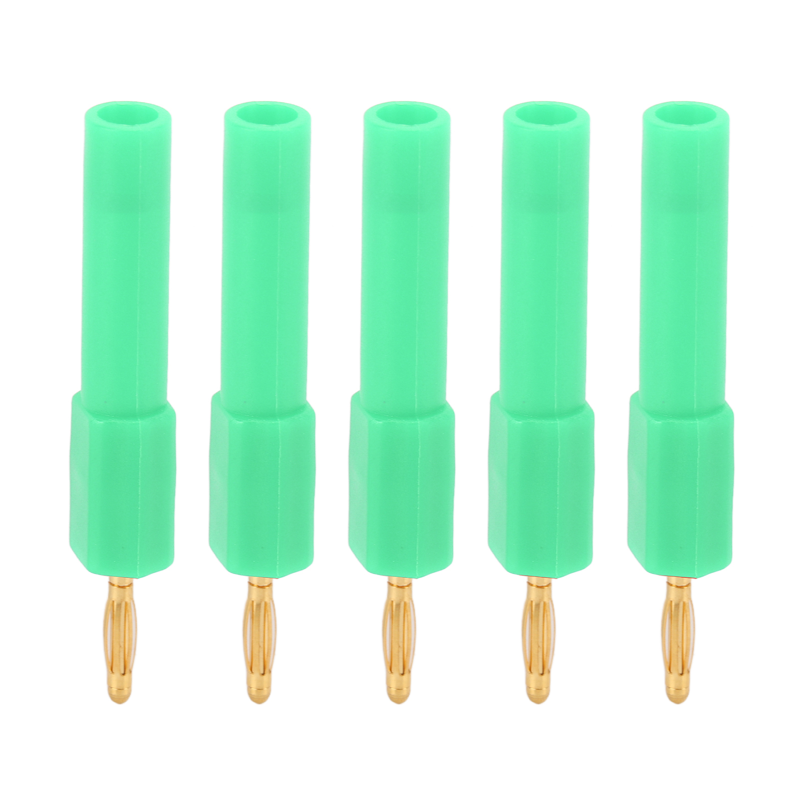 5er-pack Bananenstecker-adapter, 2 Mm Auf 4 Mm, Hohe Konnektivität Und Gute Leitfähigkeit, Grün