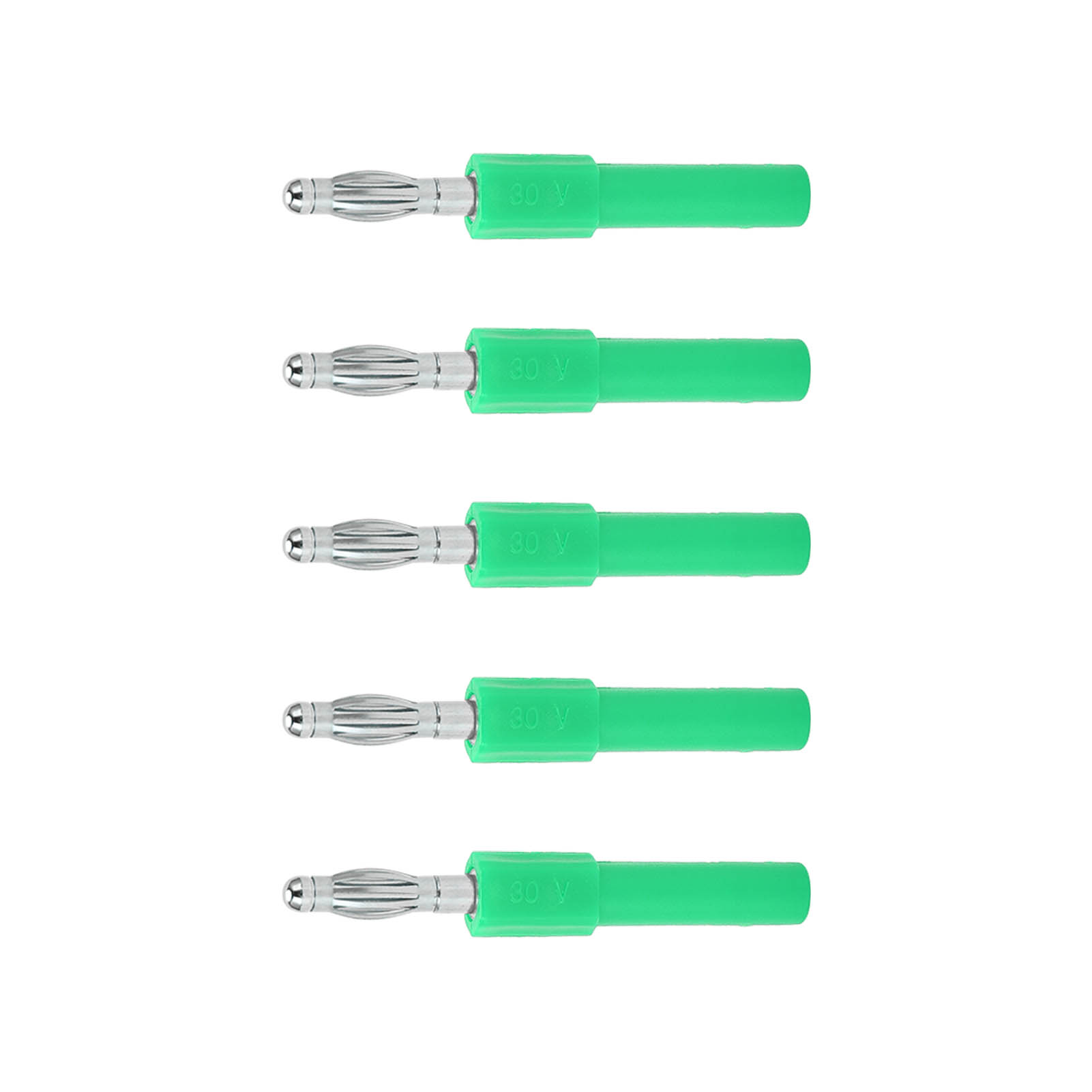 5er-pack 4-mm-bananenstecker-adapter, Hohe Konnektivität Und Gute Leitfähigkeit, 4-mm-auf-2-mm-konverter, Grün