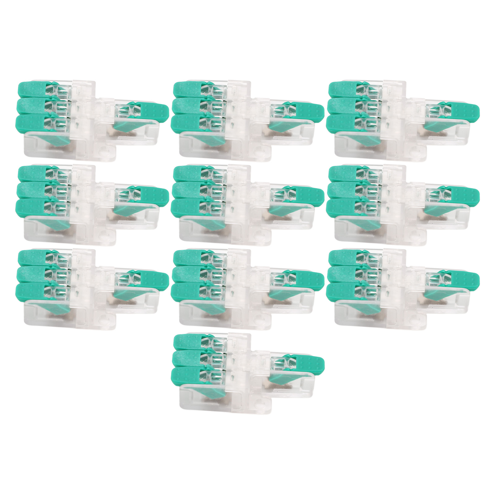 Packung Mit 10 Y613g 1-in/3-out-drahtverbindern, Flammhemmend, Für Leiterquerschnitte Von 10–20 Awg, 41 A, 450 V