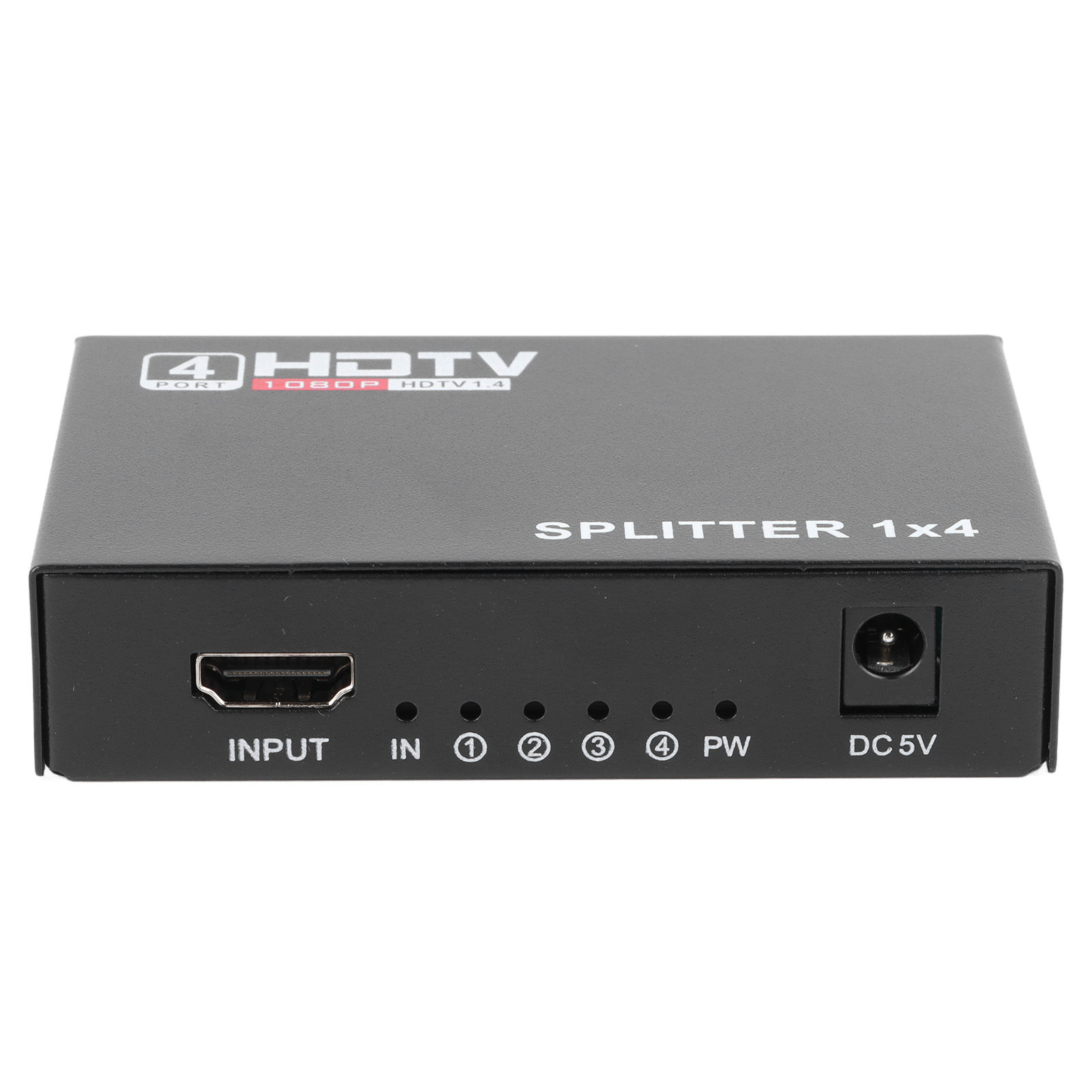 Video-splitter Mit 1 Eingang Und 4 Ausgängen, 1080p-kompatibel, Usb-stromversorgung, Gehäuse Aus Aluminiumlegierung, Hd-kompatibel Für Desktop-computer