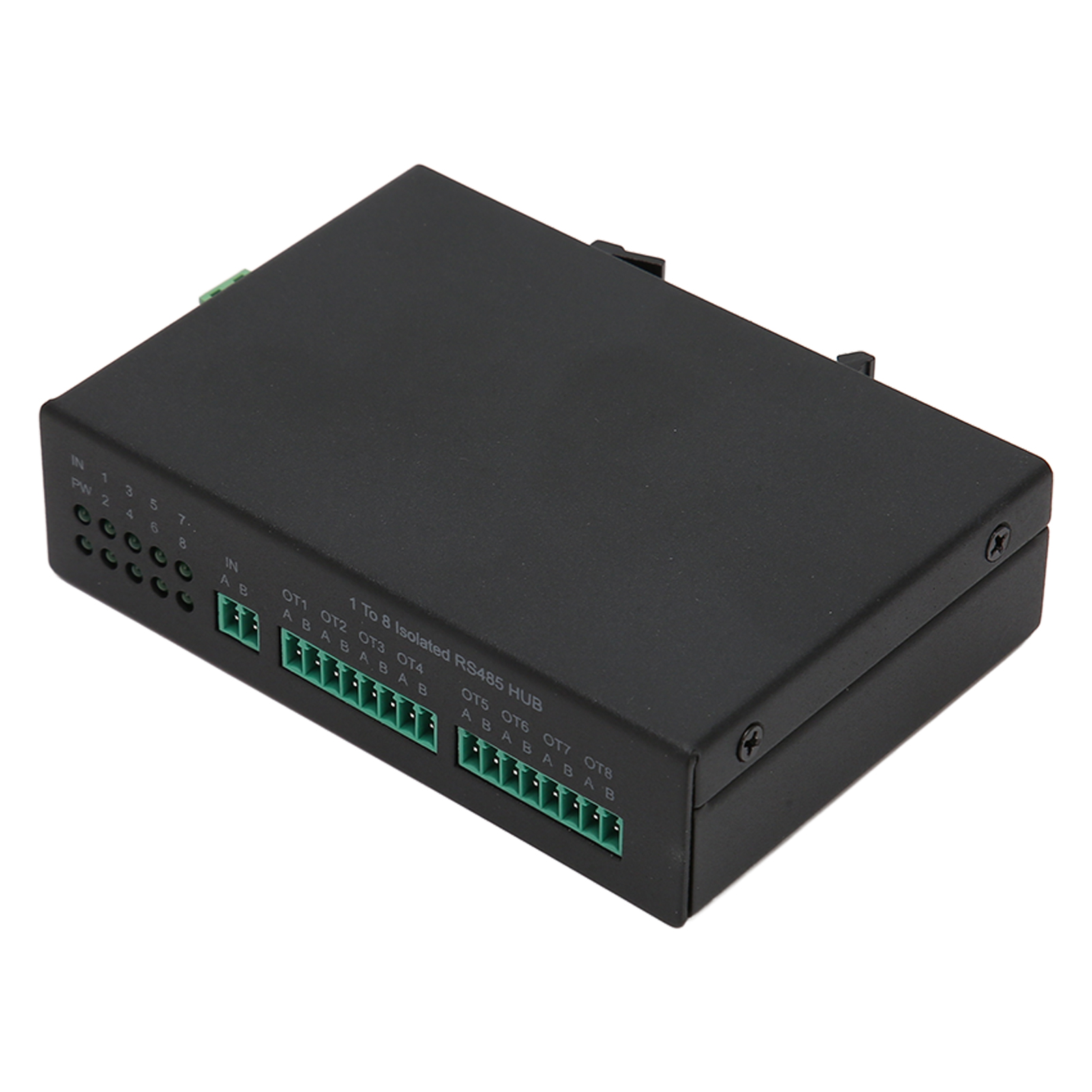 Rs232-, Rs485- Und Rs422-seriell-zu-glasfaser-konverter, Bidirektionales 8-port-lichtwellenleitermodem, Unterstützt 128 Geräte, Serieller Geräteserver, Eu-stecker