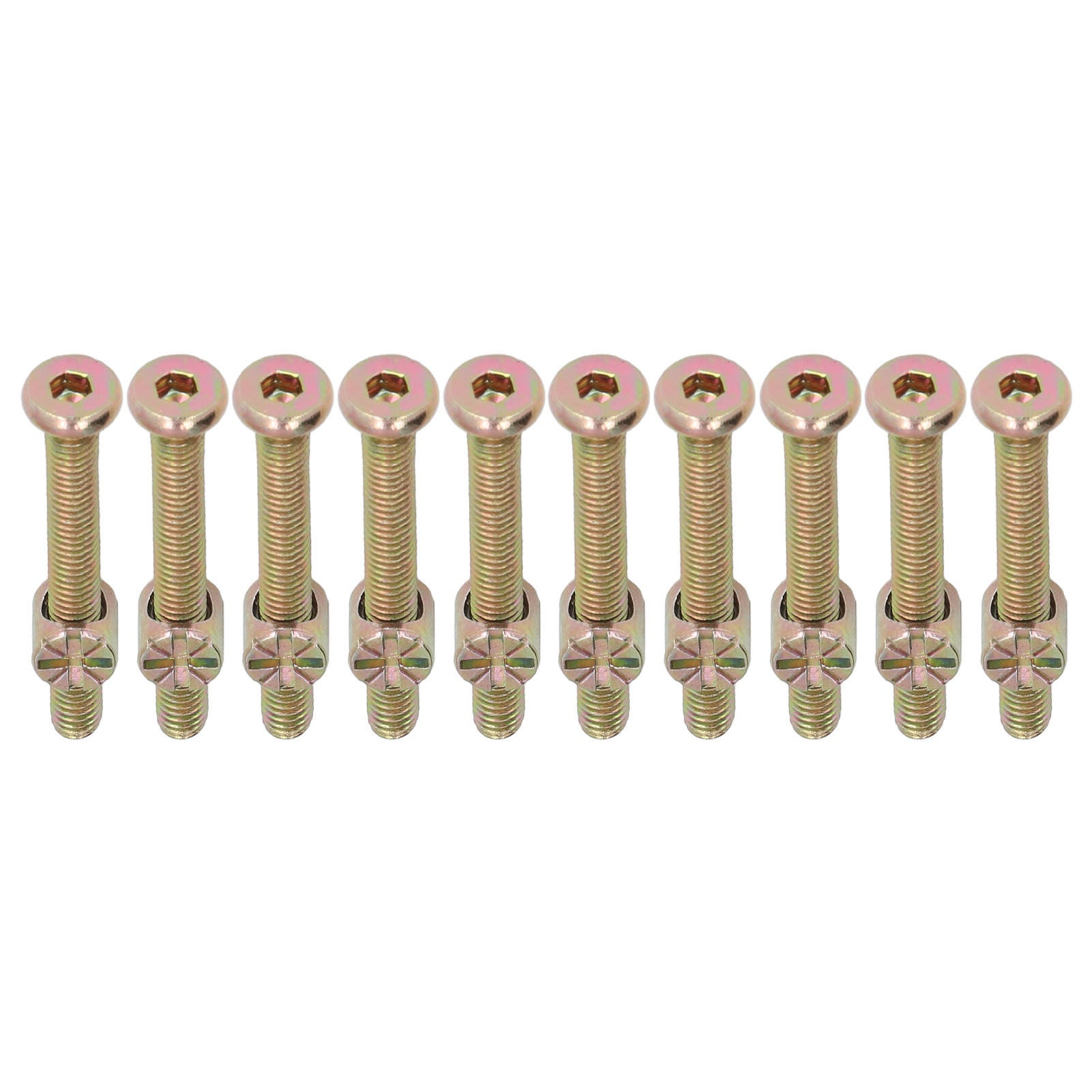 Set Mit 10 M6 Hohlsechskantschrauben Aus Verzinktem Edelstahl Für Babybetten Und Möbel (m6 X 60 Mm).