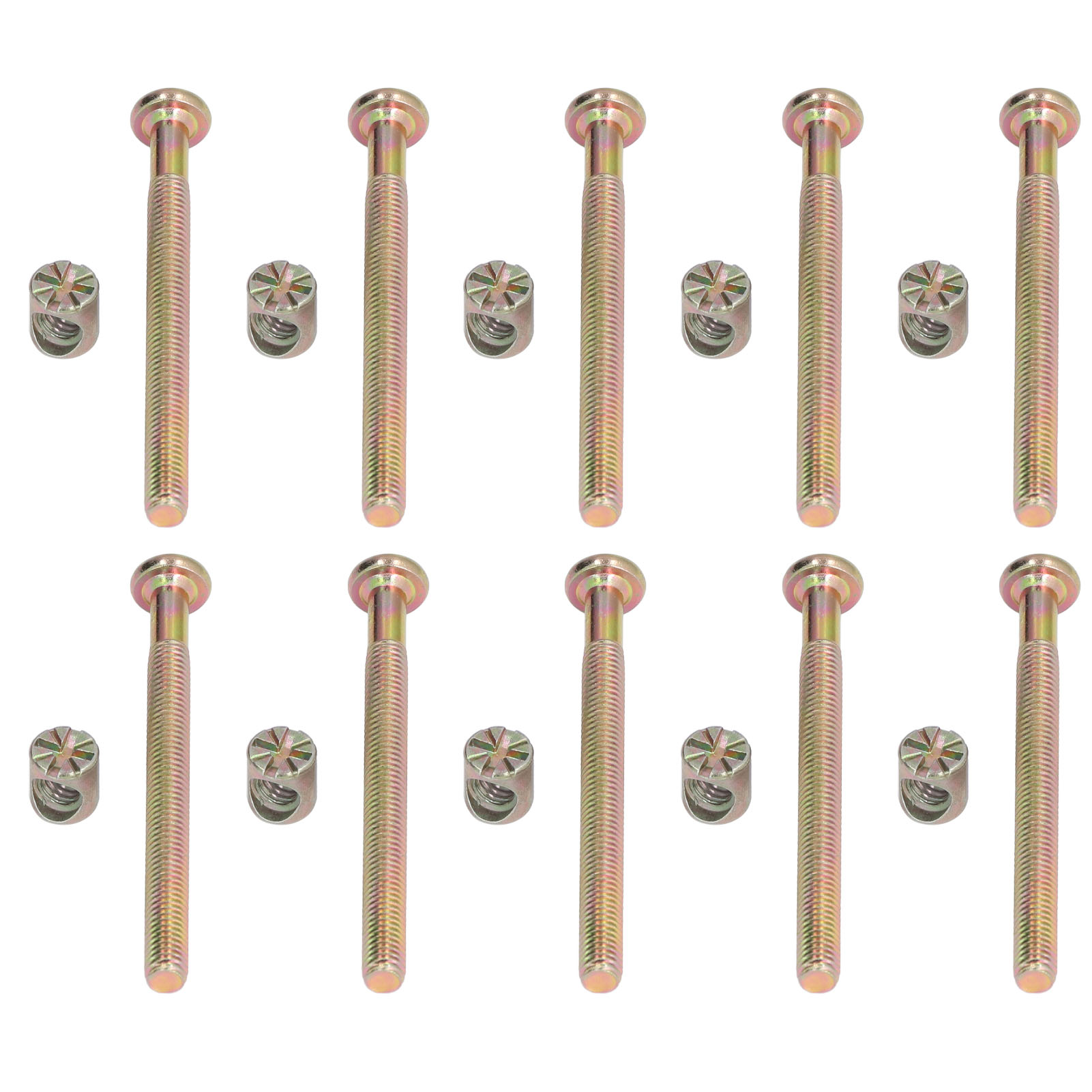Set Mit 10 M6-zylinderkopfschrauben Aus Verzinktem Edelstahl Für Babybetten (m6 X 70 Mm)