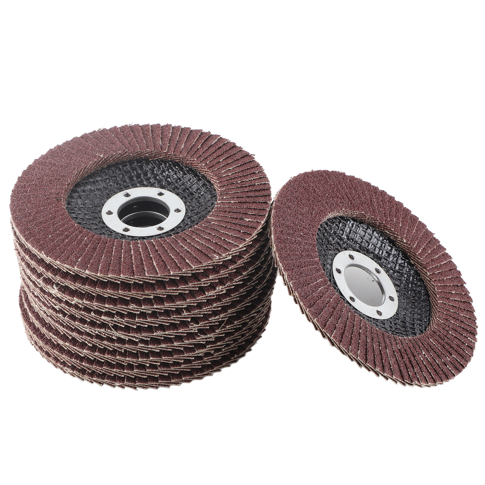 Packung Mit 10 Fächerscheiben (11,4 Cm / 4,5 Zoll) Zum Schleifen Und Polieren. Gute Wärmeableitung, Geräuscharm, Elastisches Schleifmittel.