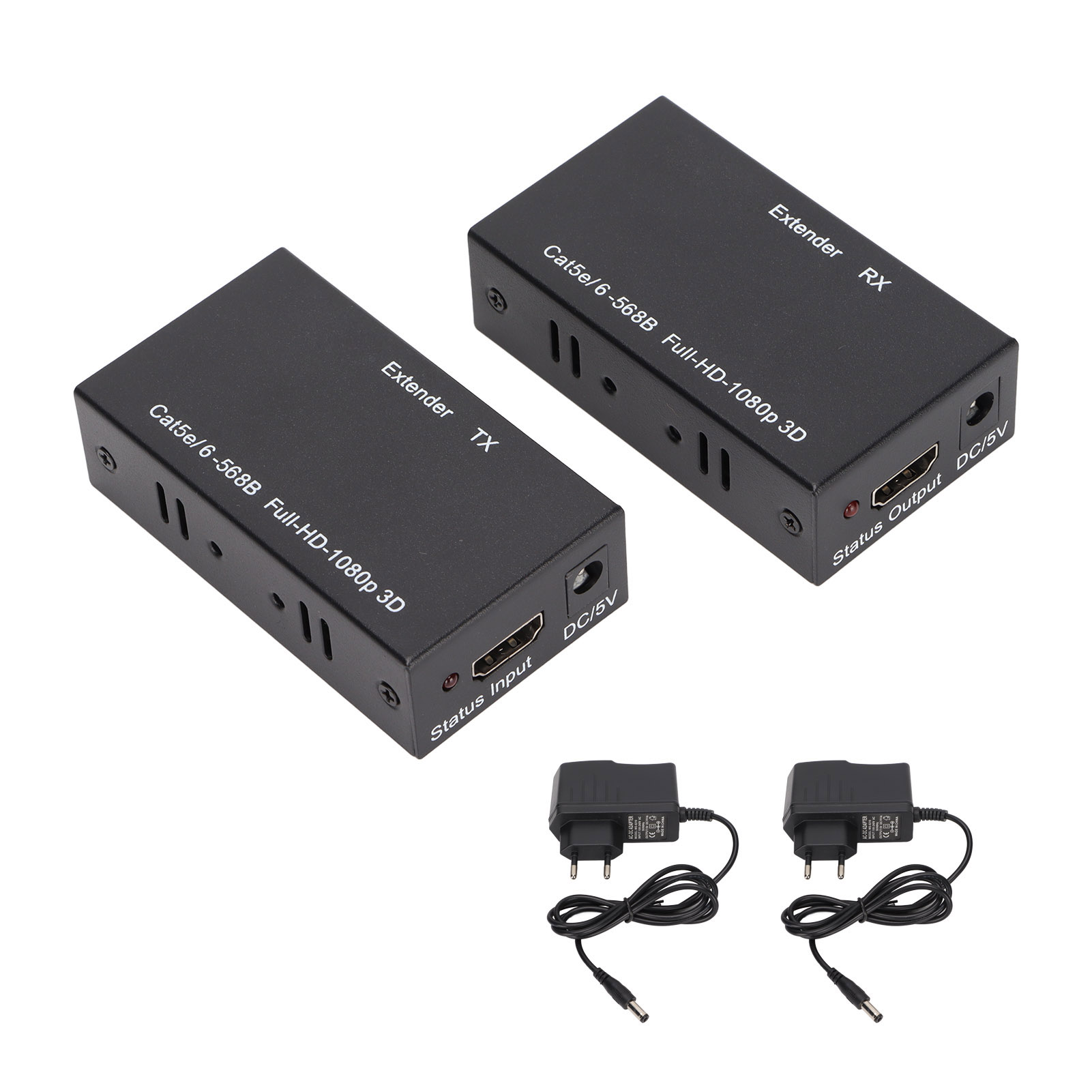 Netzwerkkabelverlängerung Für Hd-multimedia-schnittstelle Mit Unterstützung Für 3d Hdcp 1080p Und Edid Über Einen Einzelnen Cat 5e Ac100-240veu-anschluss