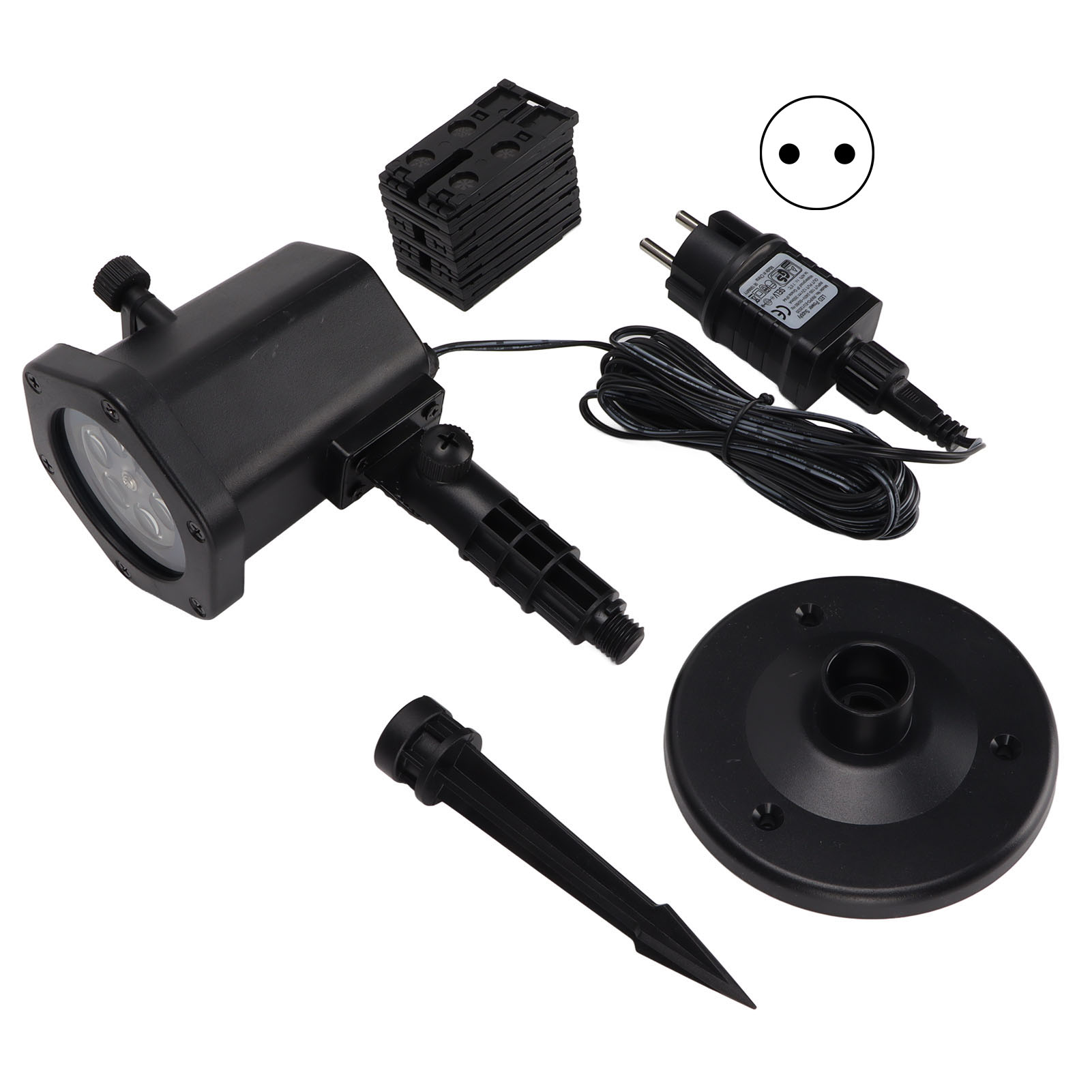 Ip44 Wasserdichter Weihnachtslichtprojektor, 12 Muster, Steckdosen-gartenlampe Für Partys, Hochzeiten, Terrasse, 100-240v Stecker.
