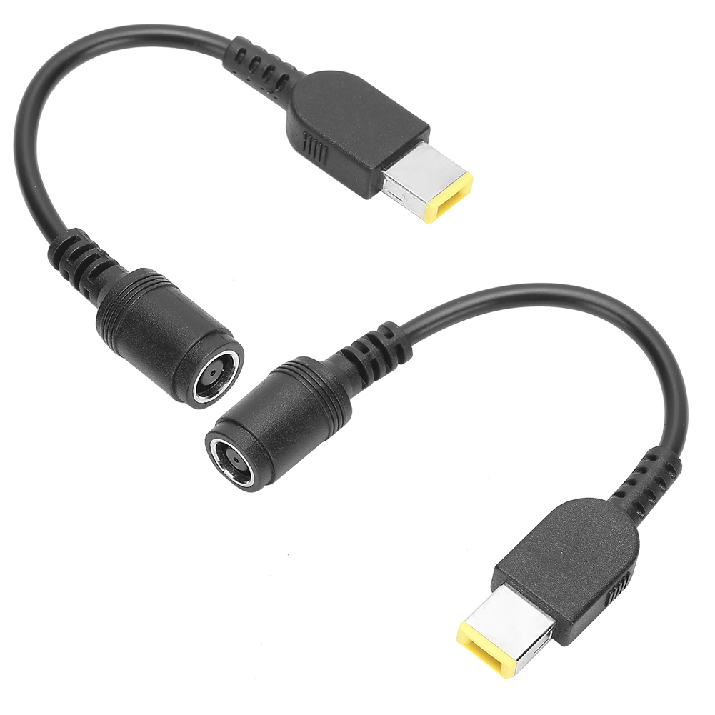 Packung Mit 2 Netzadapterkabeln: 5,5 X 2,1 Mm Rundstecker Auf 7,9 X 5,5 Mm Vierkantstecker Für Lenovo Thinkpad X1/x240/g405