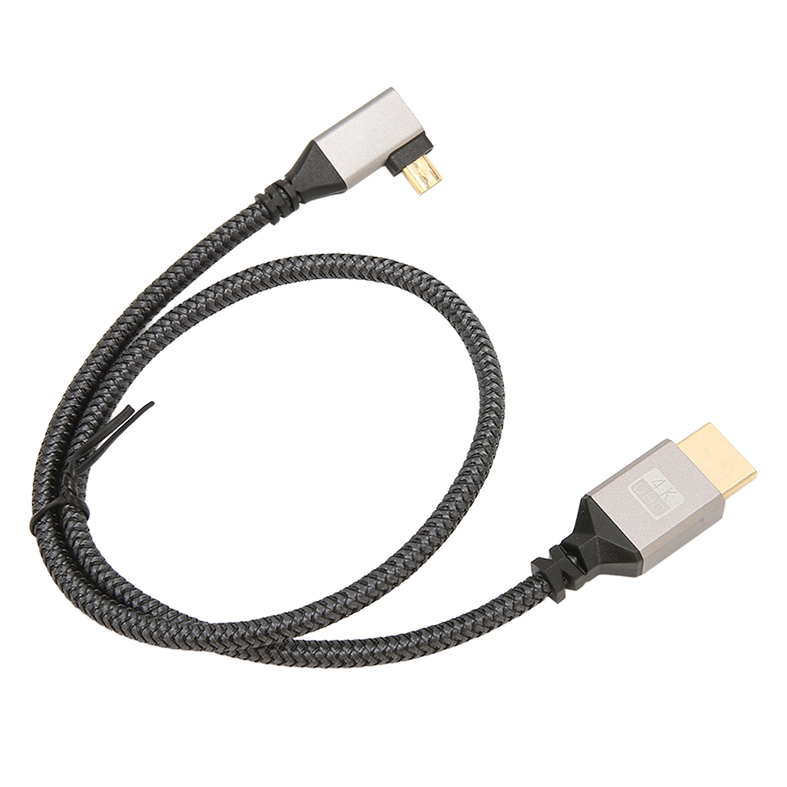 Hochgeschwindigkeits-4k-60hz-18-gbit/s-hd-multimedia-schnittstellenkabel, Abgewinkelter Micro-hd-stecker Auf Hd-stecker, 0,5 M
