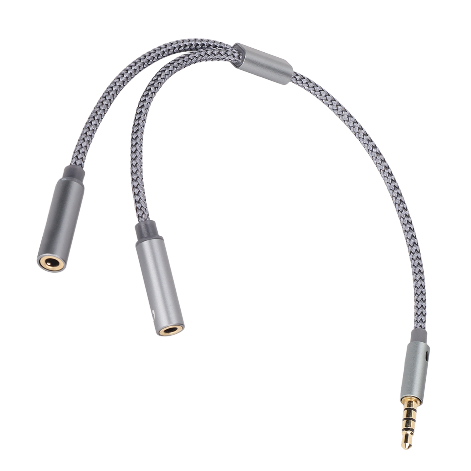 Kopfhörer-verlängerungskabel, 4-poliger Vergoldeter Stecker Auf 2-polige Buchse, Y-kabel Für Laptop, Handy Oder Computer.