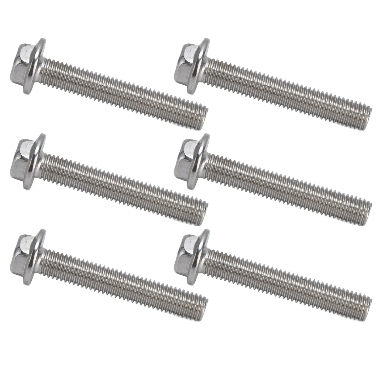 20 M10x1,5 Flanschsechskantschrauben Aus Edelstahl A2-70 Mit Dichtung Din6921m10x60