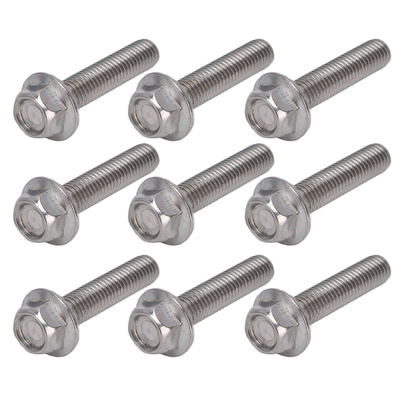 20 M10x1,5 Flanschsechskantschrauben Aus Edelstahl A2-70 Mit Dichtung Din6921m10x45