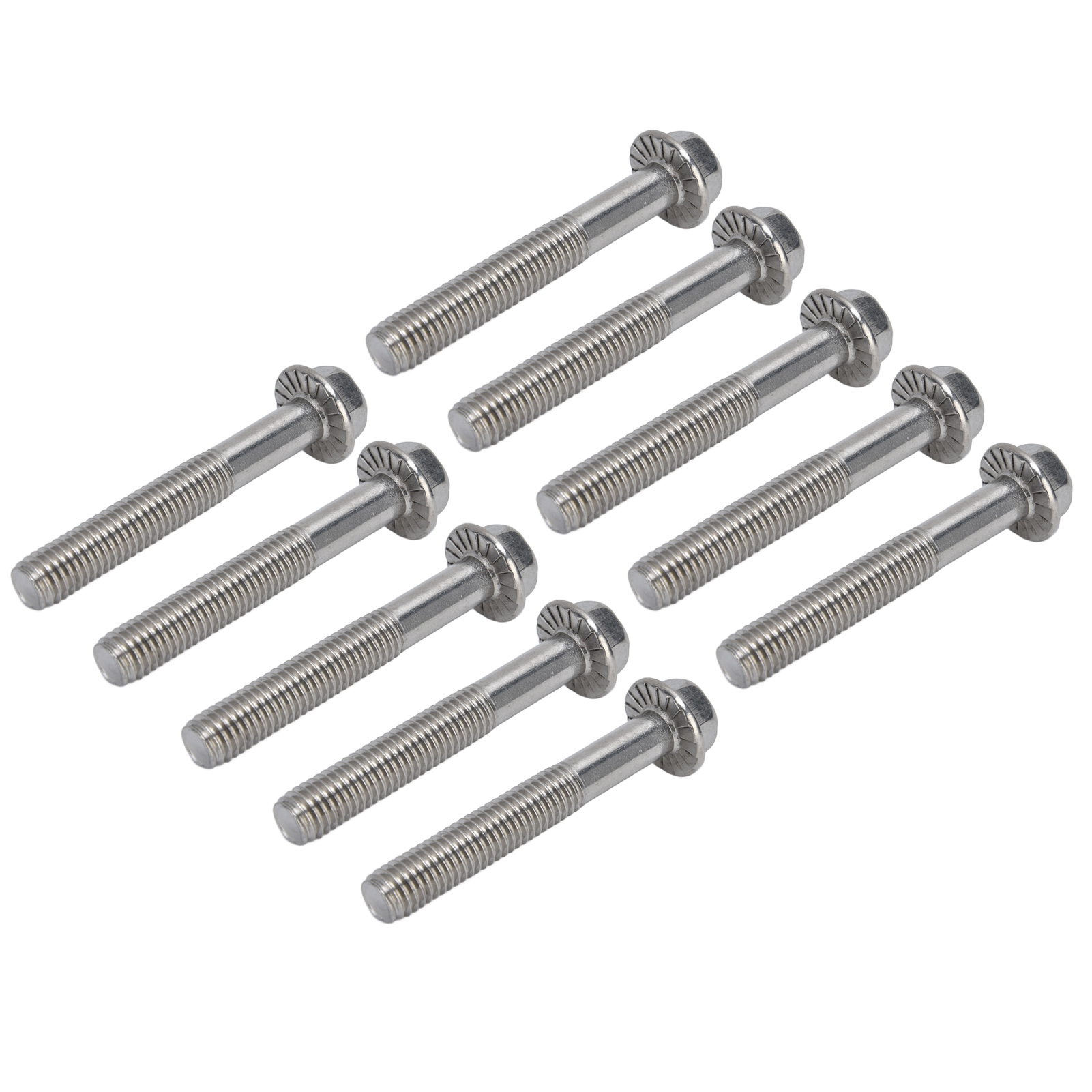 20 M10x1,5 Flanschsechskantschrauben Aus Edelstahl A2-70 Mit Dichtung Din6921m10x65