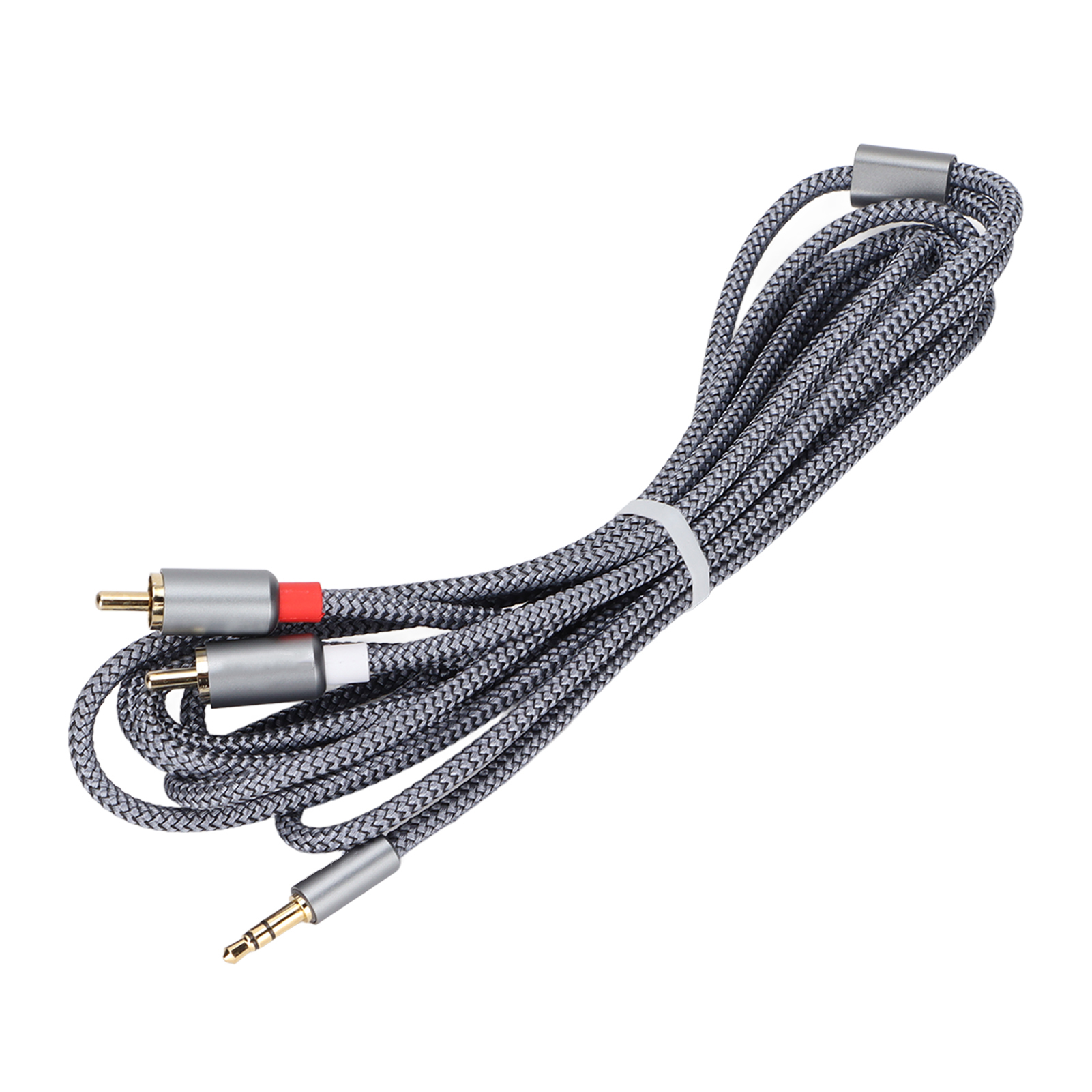 3,5-mm-klinkenstecker Auf 2 Cinch-aux-audiokabel, Lotusförmiger Doppelstecker-cinch-splitter Für Endstufe Und Lautsprecher, 3 M