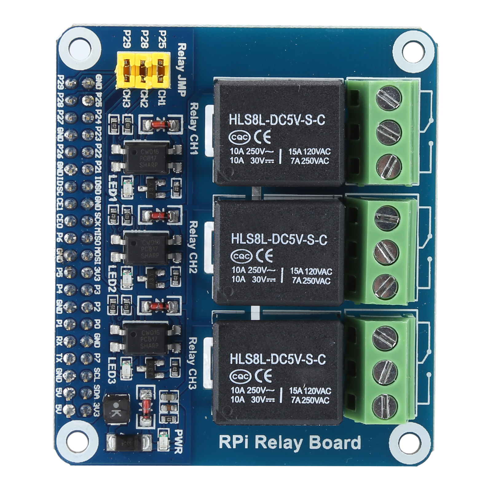 3-wege-relais-erweiterungsmodul Kompatibel Mit Raspberry Pi Ab 2b 3b 4b (3-wege-relaismodul)