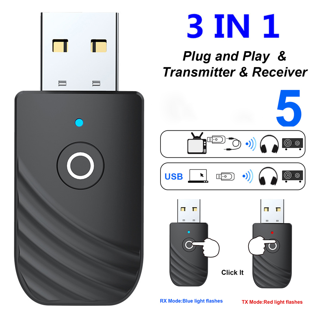 3-in-1 Bluetooth 5.0 Transceiver Mit Bluetooth-audioadapter.
