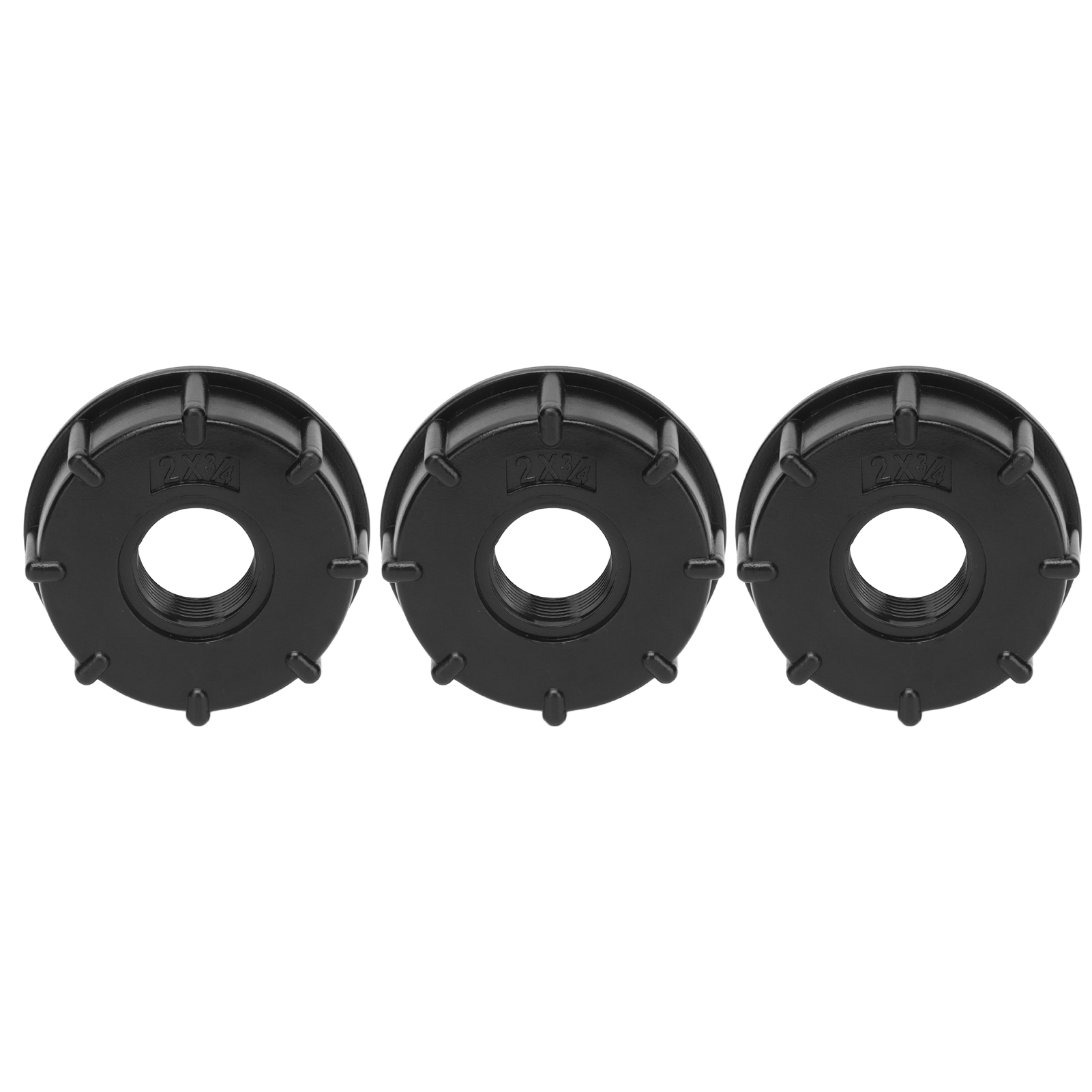 Set Mit 3 Ibc-tankverschraubungen, Grobgewinde, Schlauchablaufadapter, Kunststoffverschraubung, 60 Mm Innendurchmesser, G3/4
