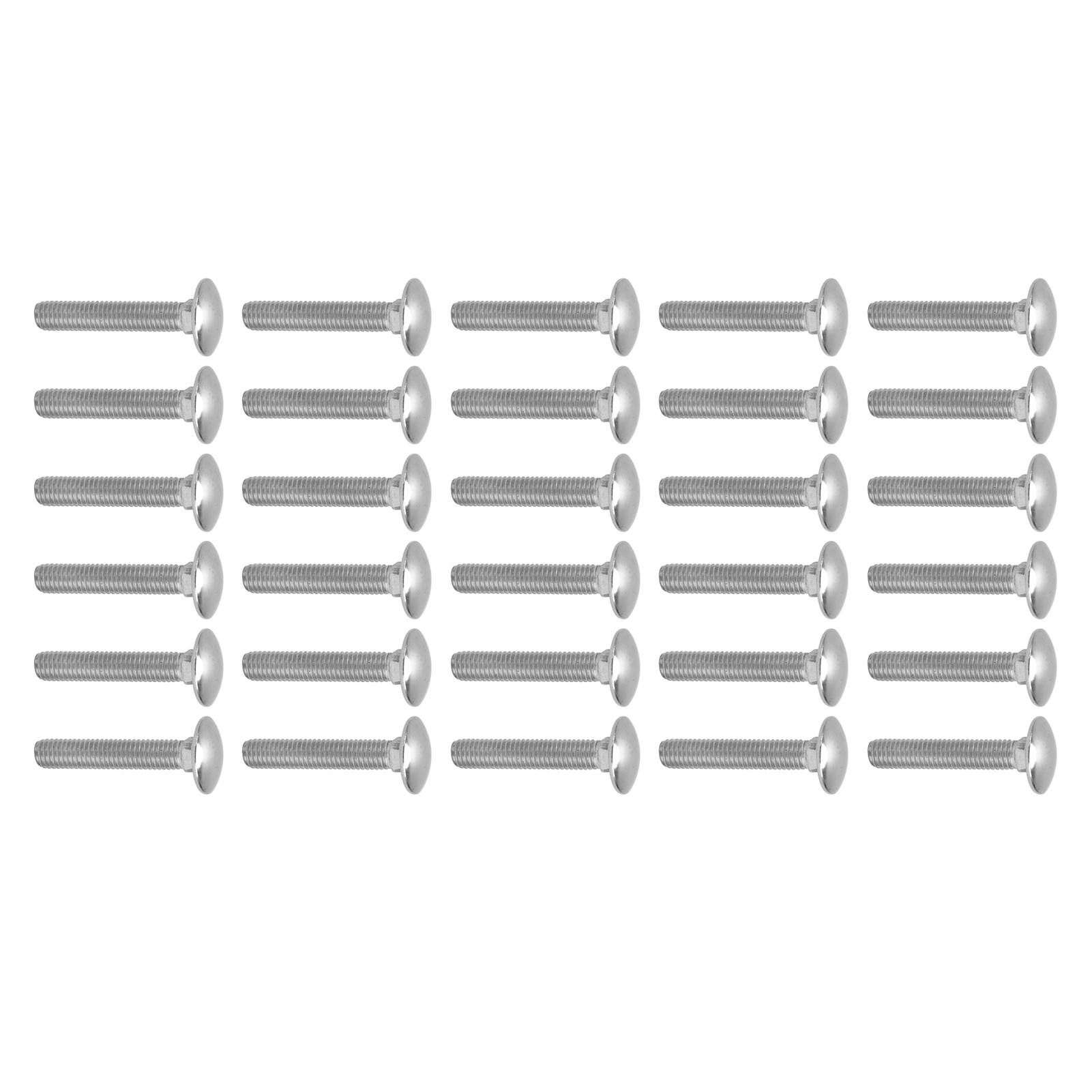 30 M8x1,25 Schrauben Aus Edelstahl A2, Grobes Vierkantgewinde, Din603m8x45