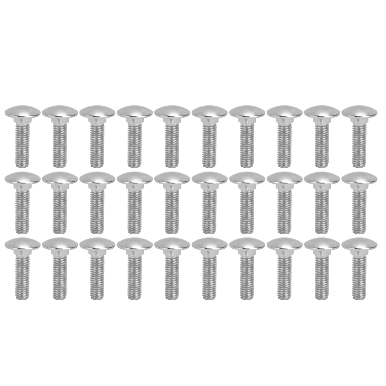 30 M8x1,25 Schrauben Aus Edelstahl A2, Grobes Vierkantgewinde, Din603m8x30