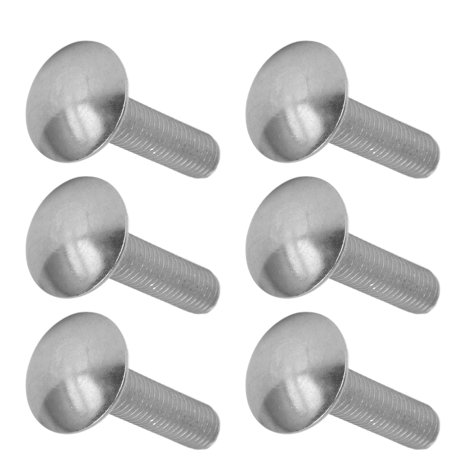 30 M8x1,25 Schrauben Aus Edelstahl A2, Grobes Vierkantgewinde, Din603m8x35