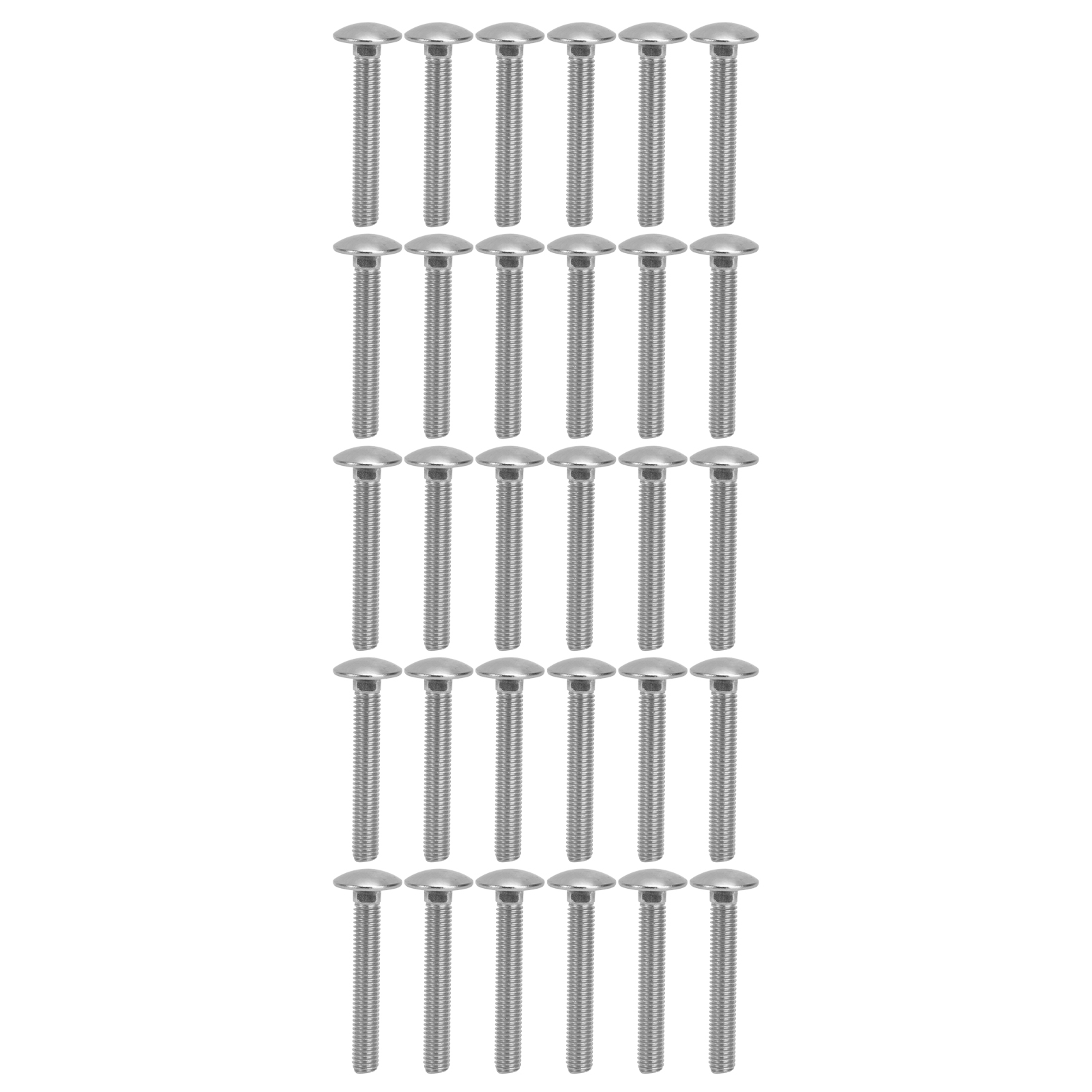 30 M8x1,25 Schrauben Aus Edelstahl A2, Grobes Vierkantgewinde, Din603m8x55