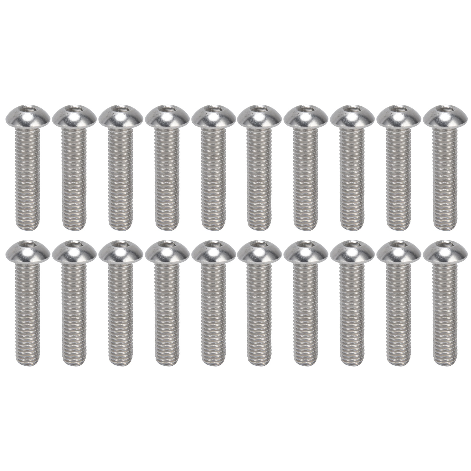 Satz Mit 30 Innensechskantschrauben Aus Edelstahl A2, Gewinde M10x1,5, M10x45