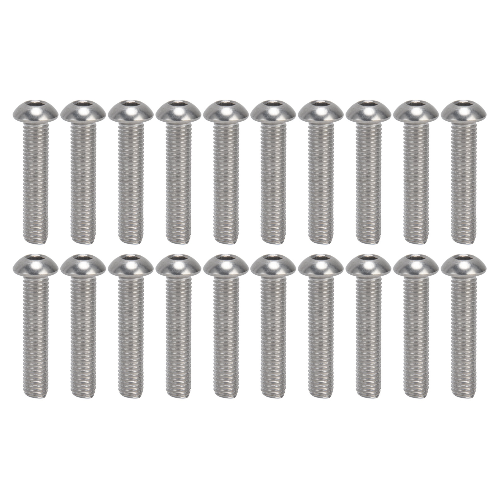 Satz Mit 30 M10x1,5 (m10x50) Edelstahl-innensechskantschrauben A2