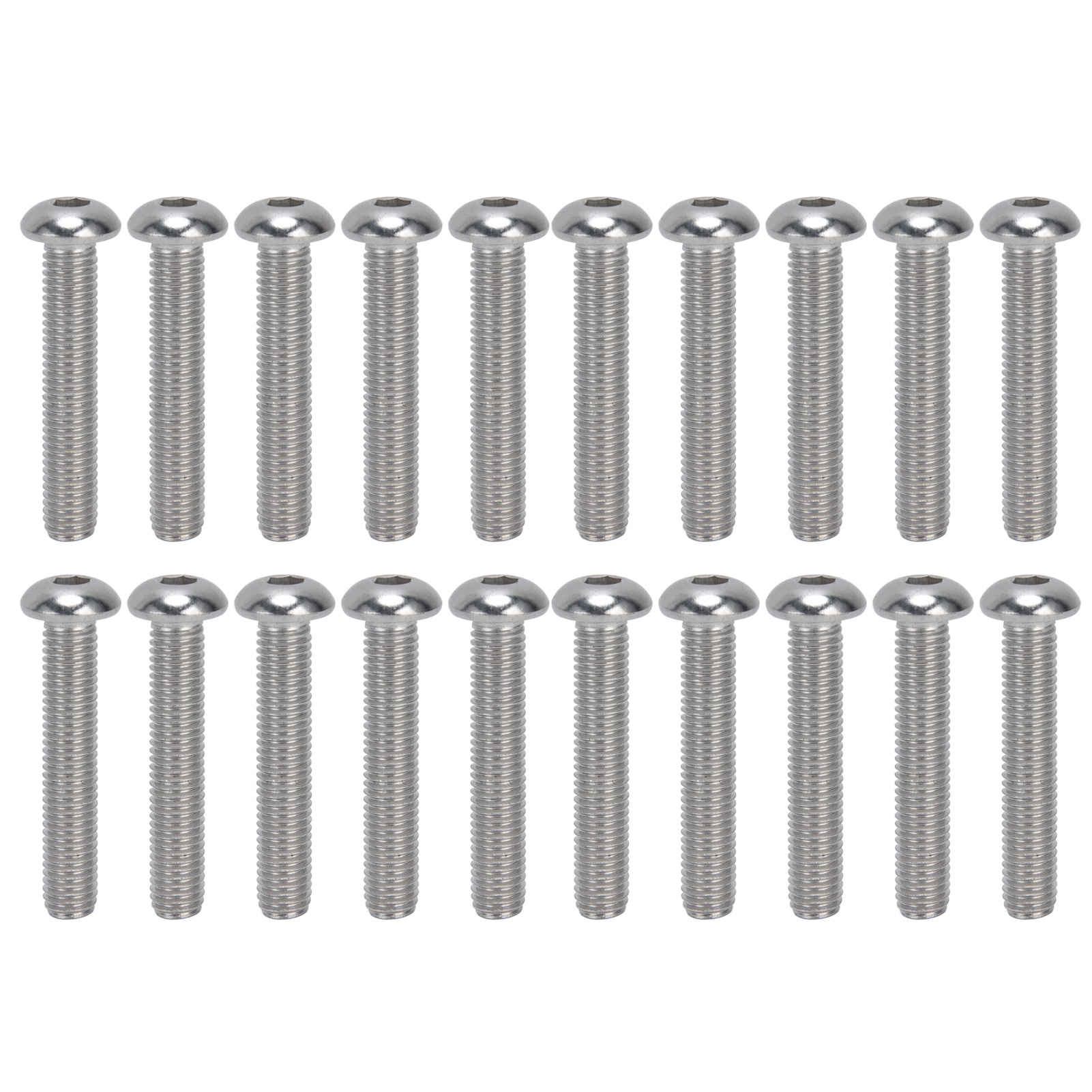 Satz Mit 30 M10x1,5 (m10x55) Innensechskantschrauben Aus Edelstahl A2