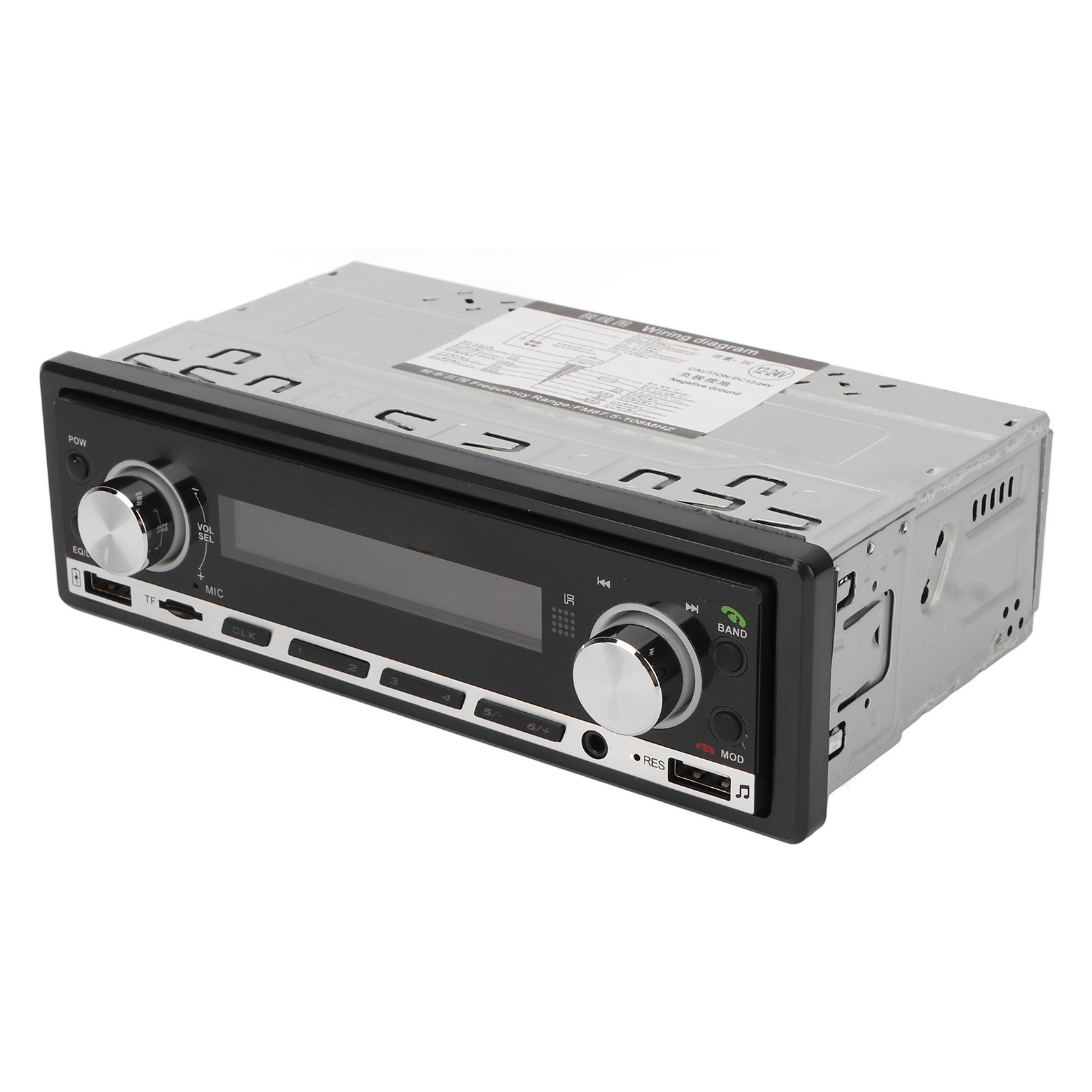 Multifunktionales Bluetooth-autoradio Mit Mp3-player Und Unterstützung Für Usb-sticks Und Aux-speicherkarten. Kompatibel Mit Usb-sticks Und Mp3-playern.