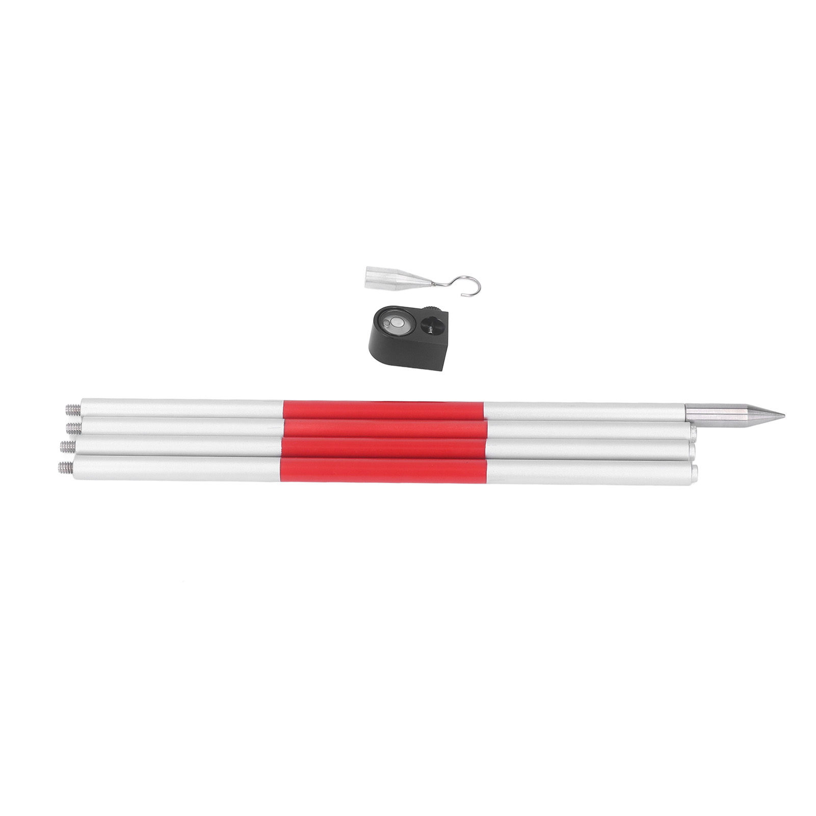 Universeller 4-teiliger Prismenstab, 1/4"-gewinde, Aus Aluminiumlegierung, Für Vermessungs-totalstationen.