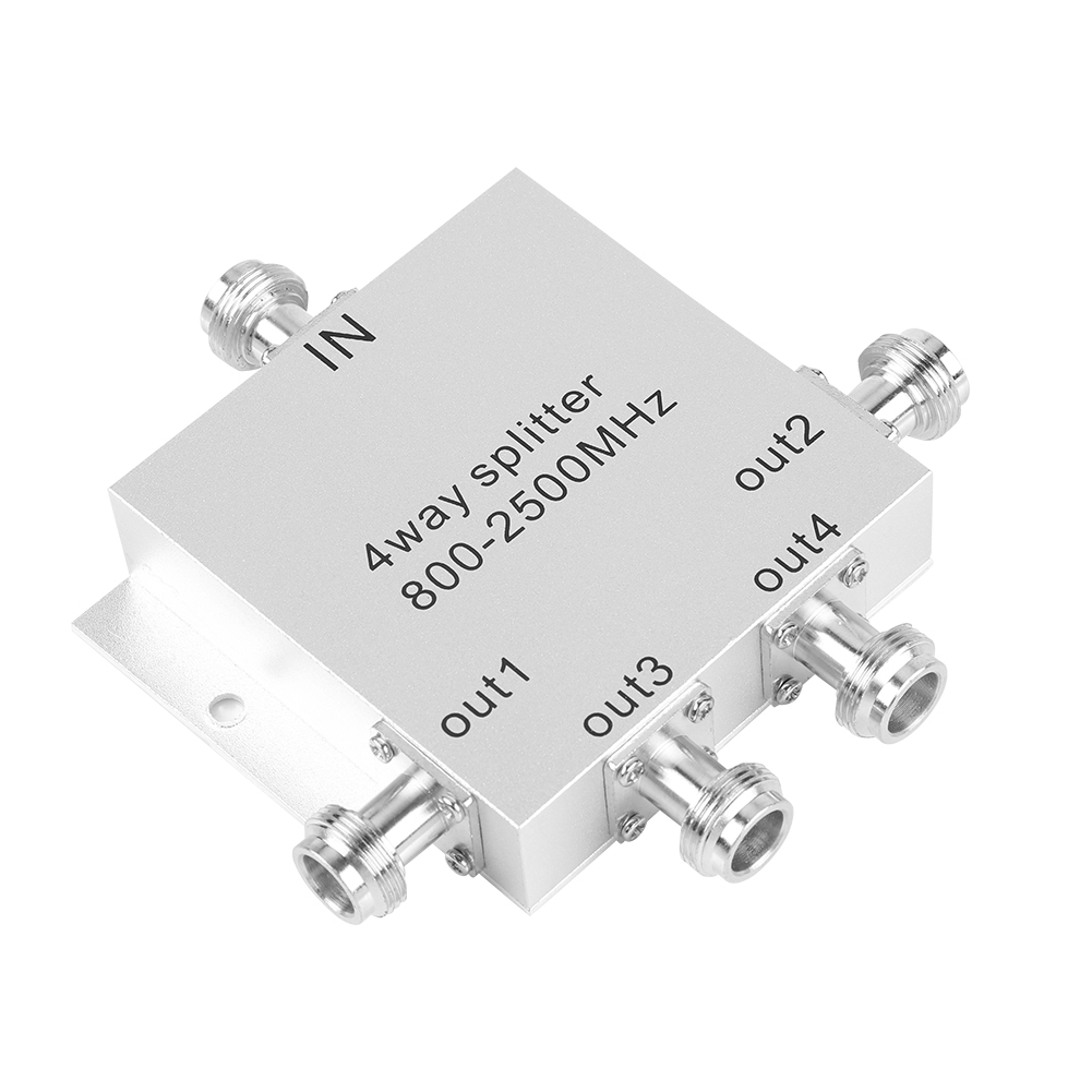 4-facher (800-2500 Mhz) N-typ Mobilfunk-leistungsverteiler/signalverstärker/signalverstärker