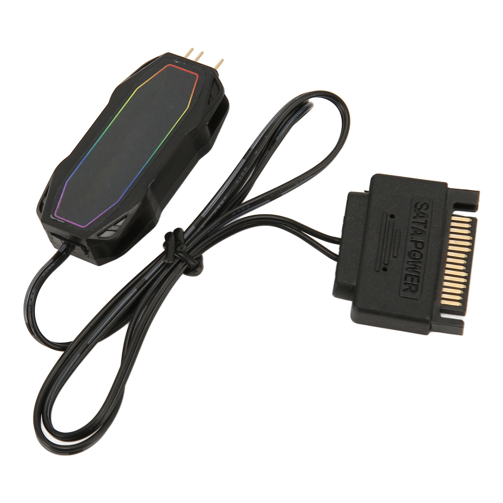 Mini-argb-controller Für Pc-lüfter, 5v 3-pin Sata-stromversorgung, Automatisch Anpassbare Drehzahl Und Helligkeit.