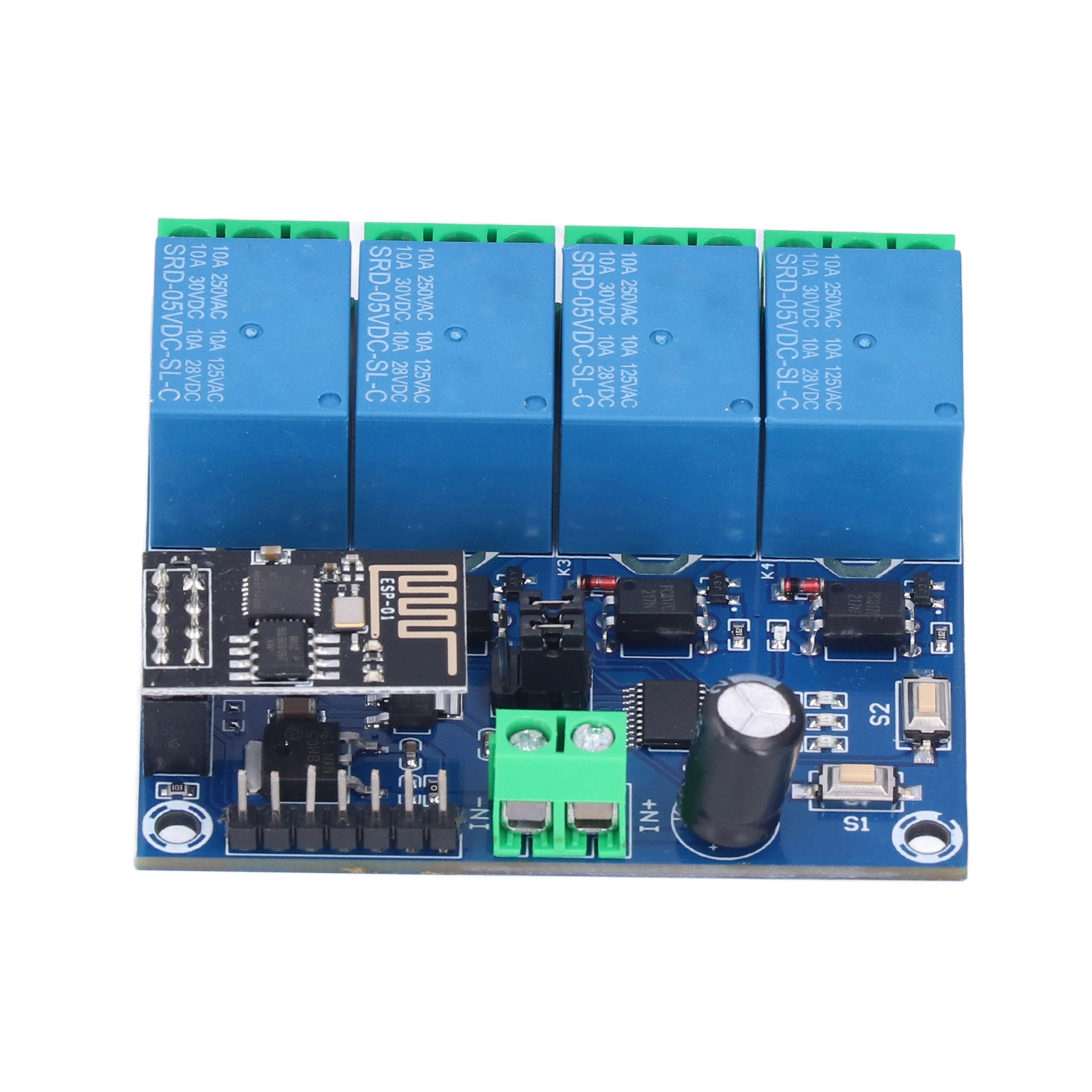 4-kanal-wlan-relaismodul Mit Fernsteuerung Per Mobil-app Für Hausautomationssysteme Esp82665v