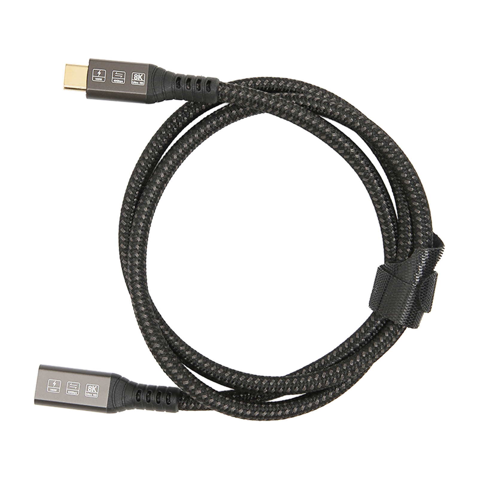 80 Cm (2,6 Fuß) Langes Usb-c-kabel (stecker Auf Buchse), Uhd 8k Bei 60 Hz, 100 W Ladeleistung, 40 Gbit/s Durchsatz, Usb 4.0-verlängerungskabel Kompatibel Mit Externen Ssds Und Egpus.