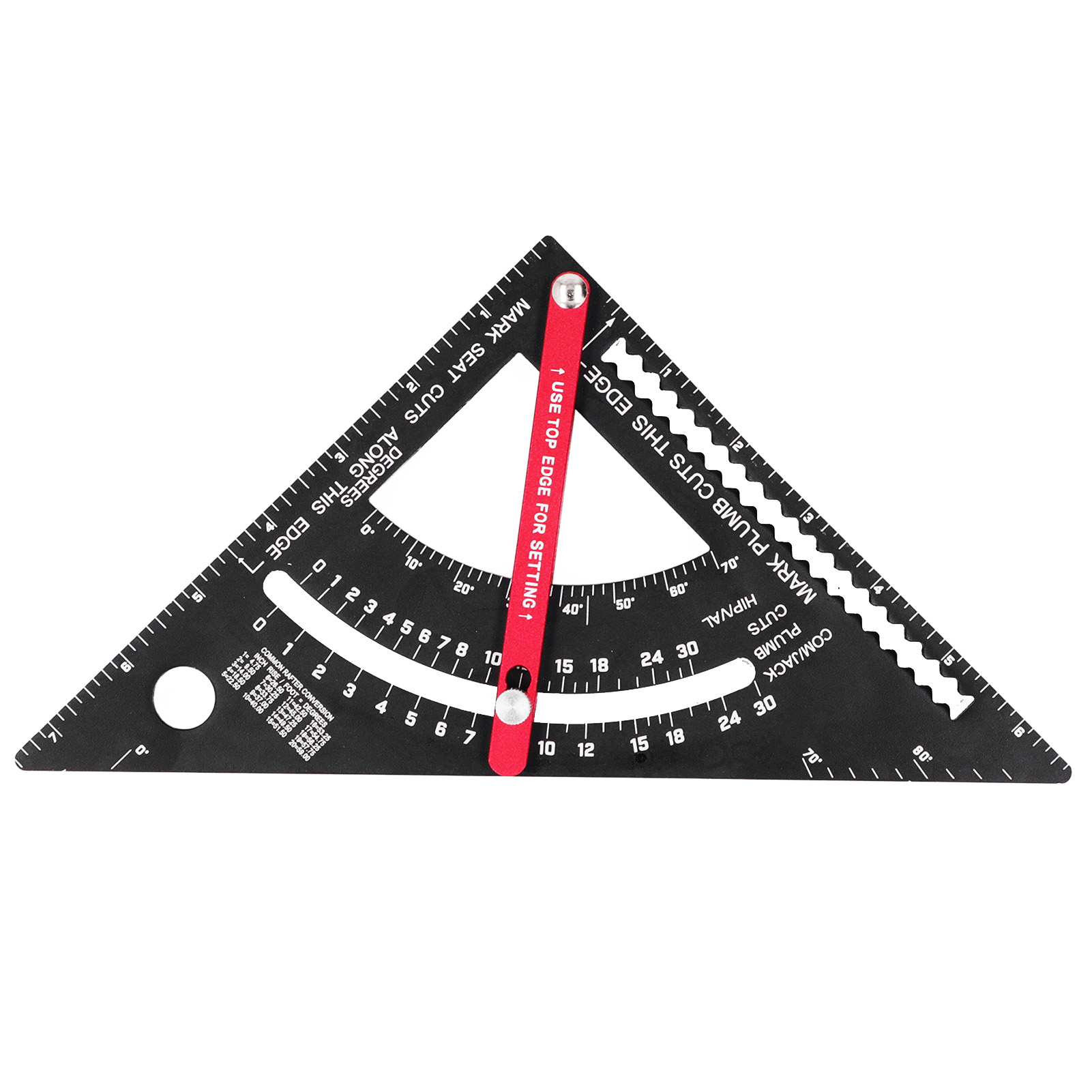 Zimmermannswinkel Aus Aluminiumlegierung Mit Präziser Laserskala Und Integriertem Goniometer (18 Cm).