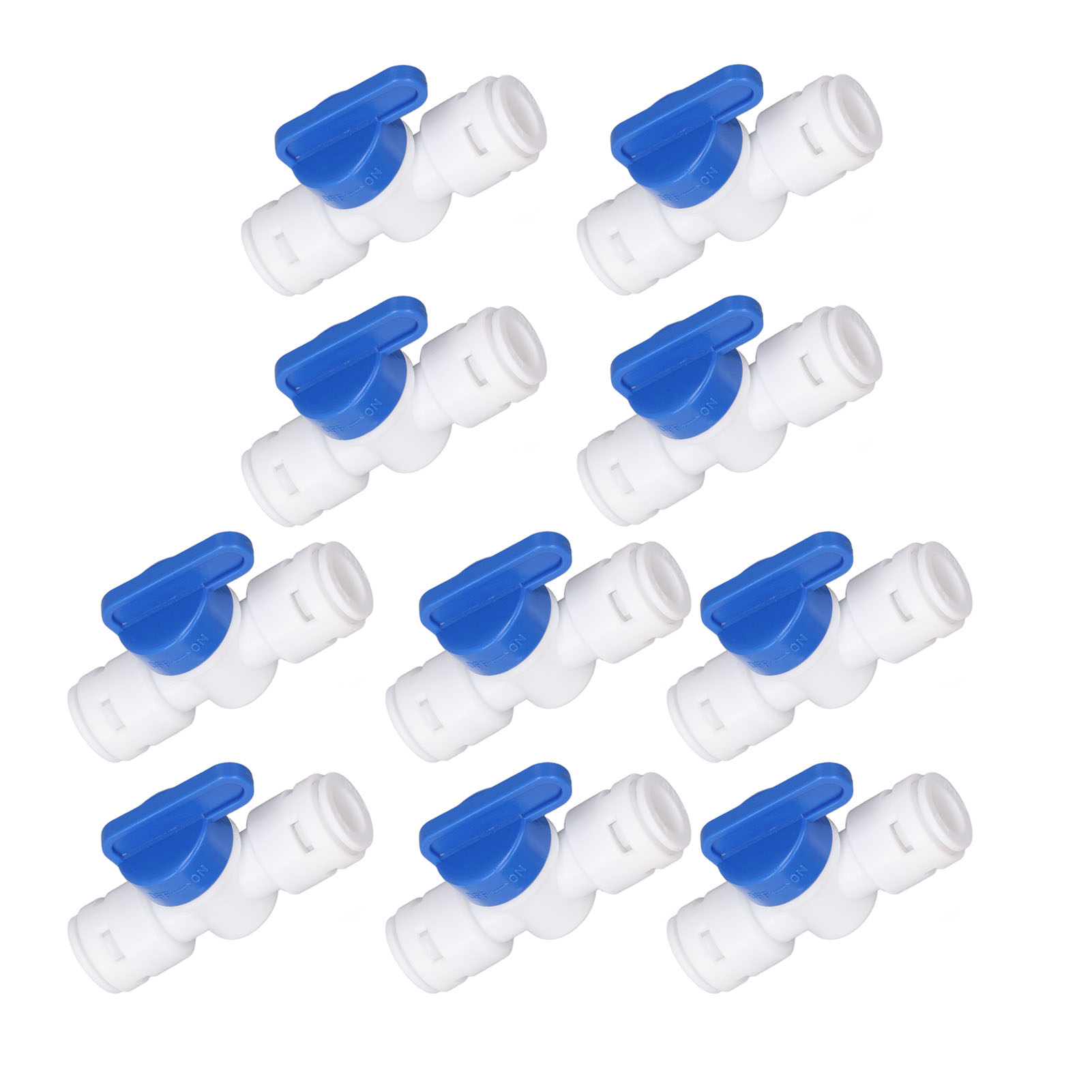 Packung Mit 10 Inline-absperrkugelhähnen, 6,35 Mm (1/4 Zoll) Außendurchmesser, Kunststoff-schnellkupplungen Für Umkehrosmose-wasseraufbereitungssysteme (rodi).
