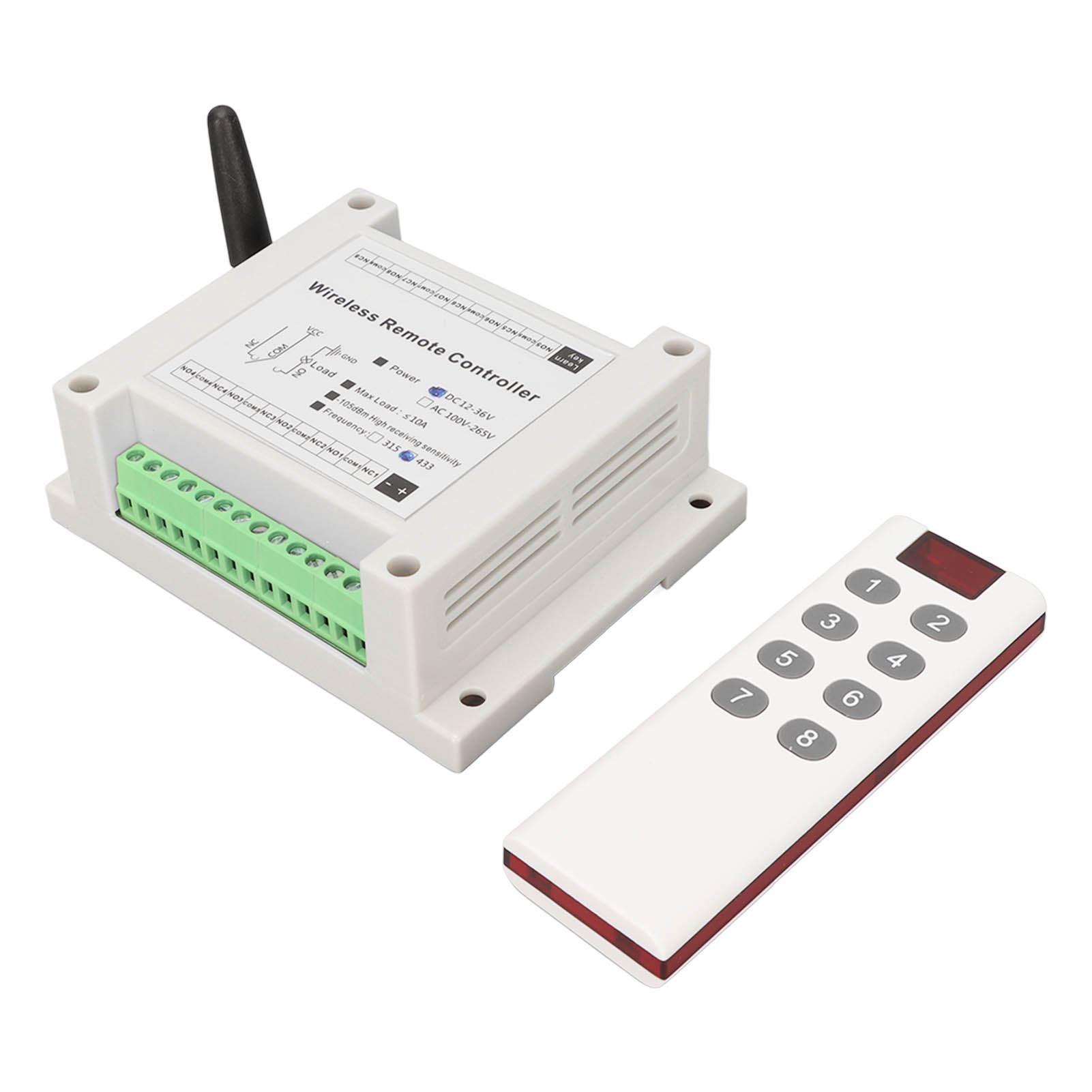 8-kanal 10a Dc 12v-36v Relaismodul Mit Lampensteuerung Und Fernbedienung
