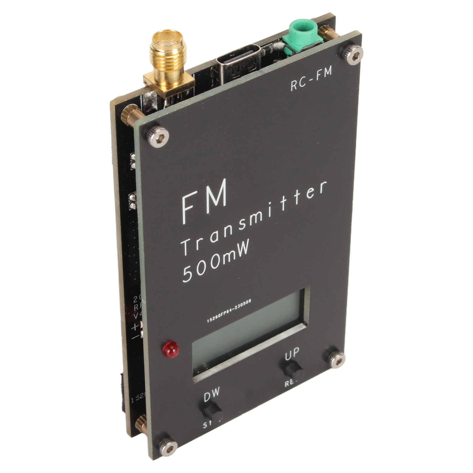 500-mw-fm-transmitter Mit Lcd-bildschirm, 2000 M, 500 Mw, 88–108 Mhz Stereo Mit Usb-typ-c-anschluss