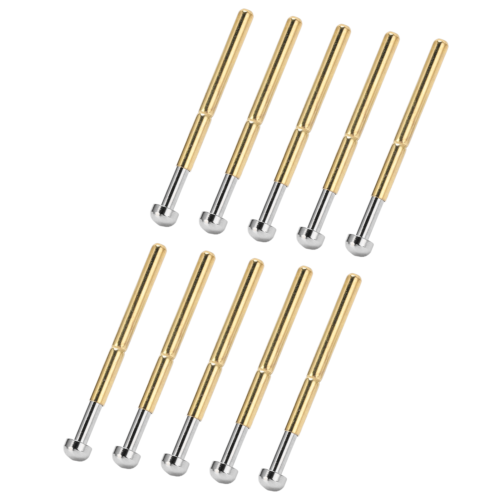 100 Pogo-pin-federprüfwerkzeuge, Rohrdurchmesser: 2,36 Mm (0,1 Zoll), Länge: 34 Mm (1,3 Zoll), Material: Messing, Prüfstifte Für Leiterplatten
