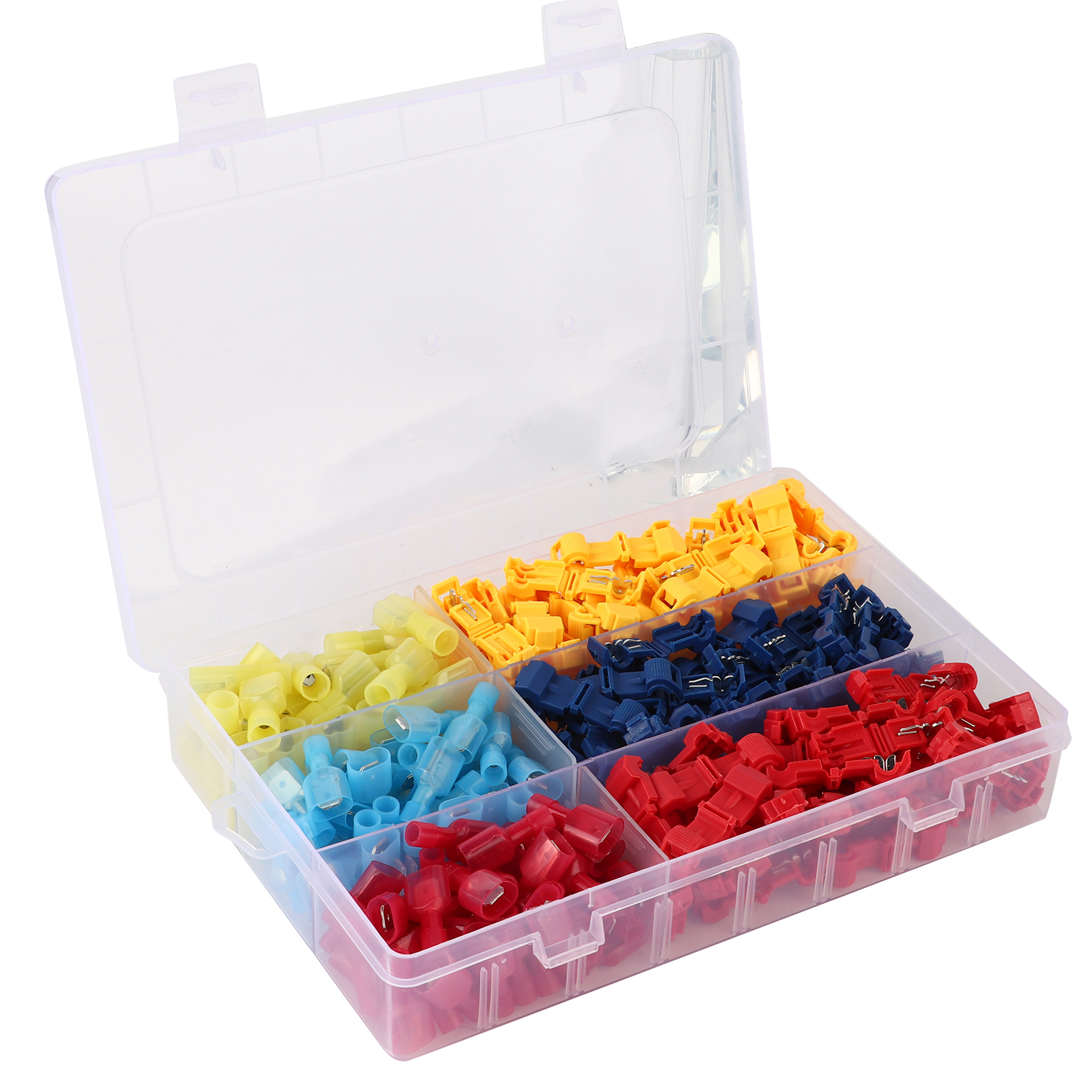 Set Mit 240 Schnellverbindern (t-stück) Für Isolierte Elektrische Leitungen, Inklusive Aufbewahrungsbox.